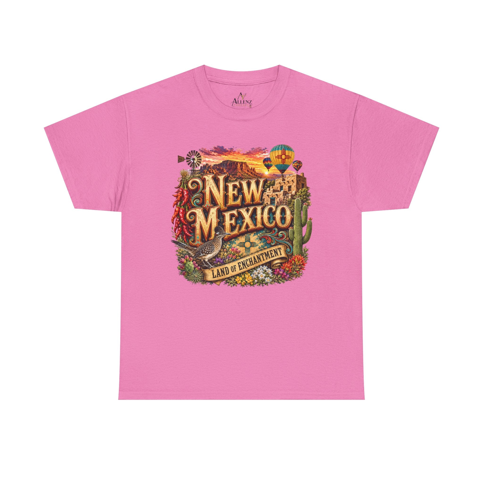 Unisex Heavy Cotton Tee🌵 New Mexico – Land of Enchantment Desert Spirit 🌄🎈