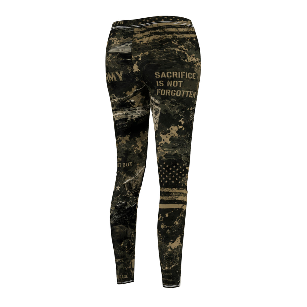 Women's  ARMY Cut and Sew Casual Leggings (AOP)