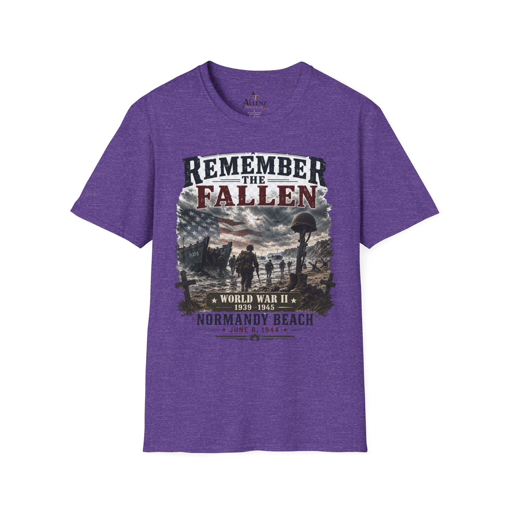 Remember the Fallen T-Shirt — Normandy Beach WWII Memorial Tee
