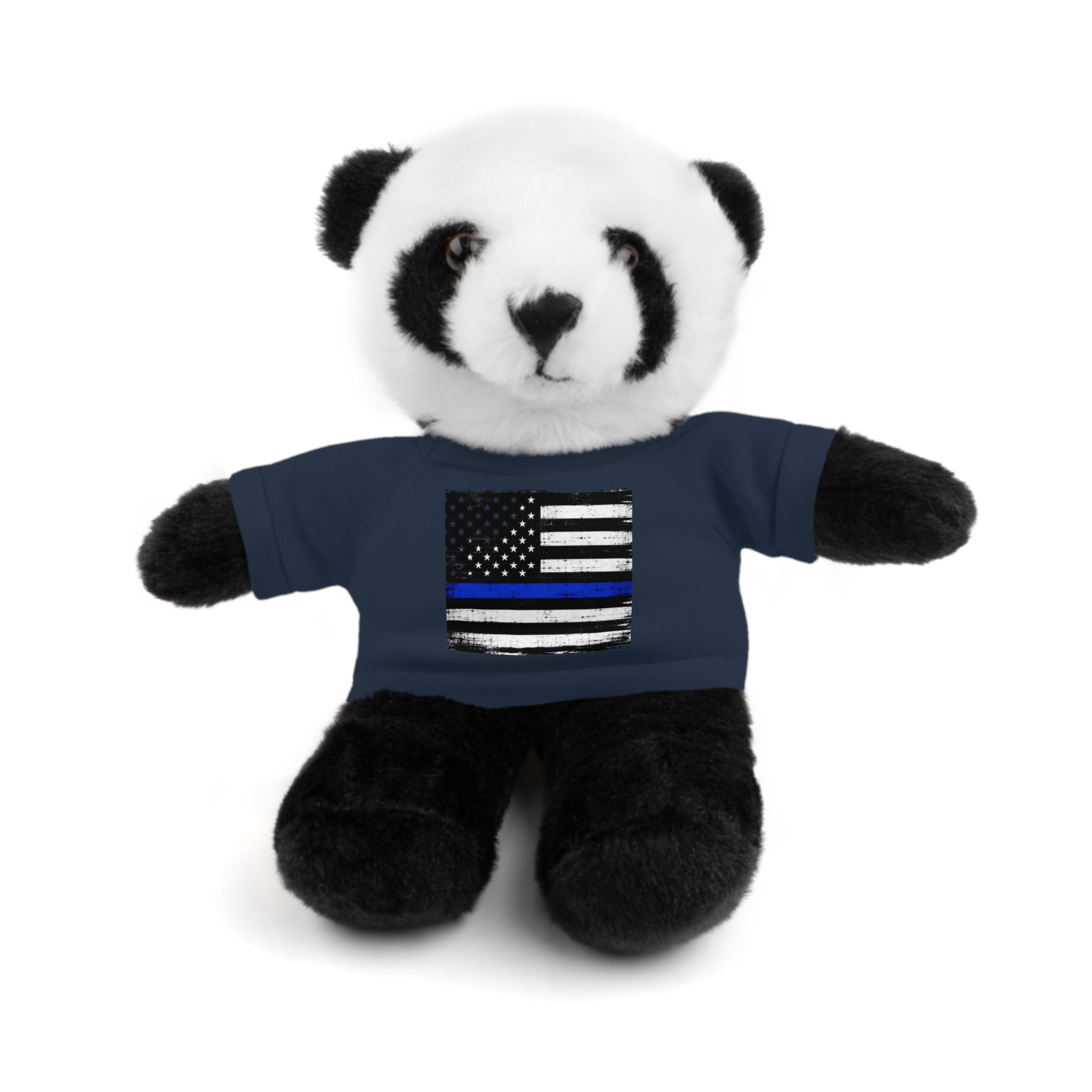 Kids Stuffed Animal with Thin Blue line flag Tee