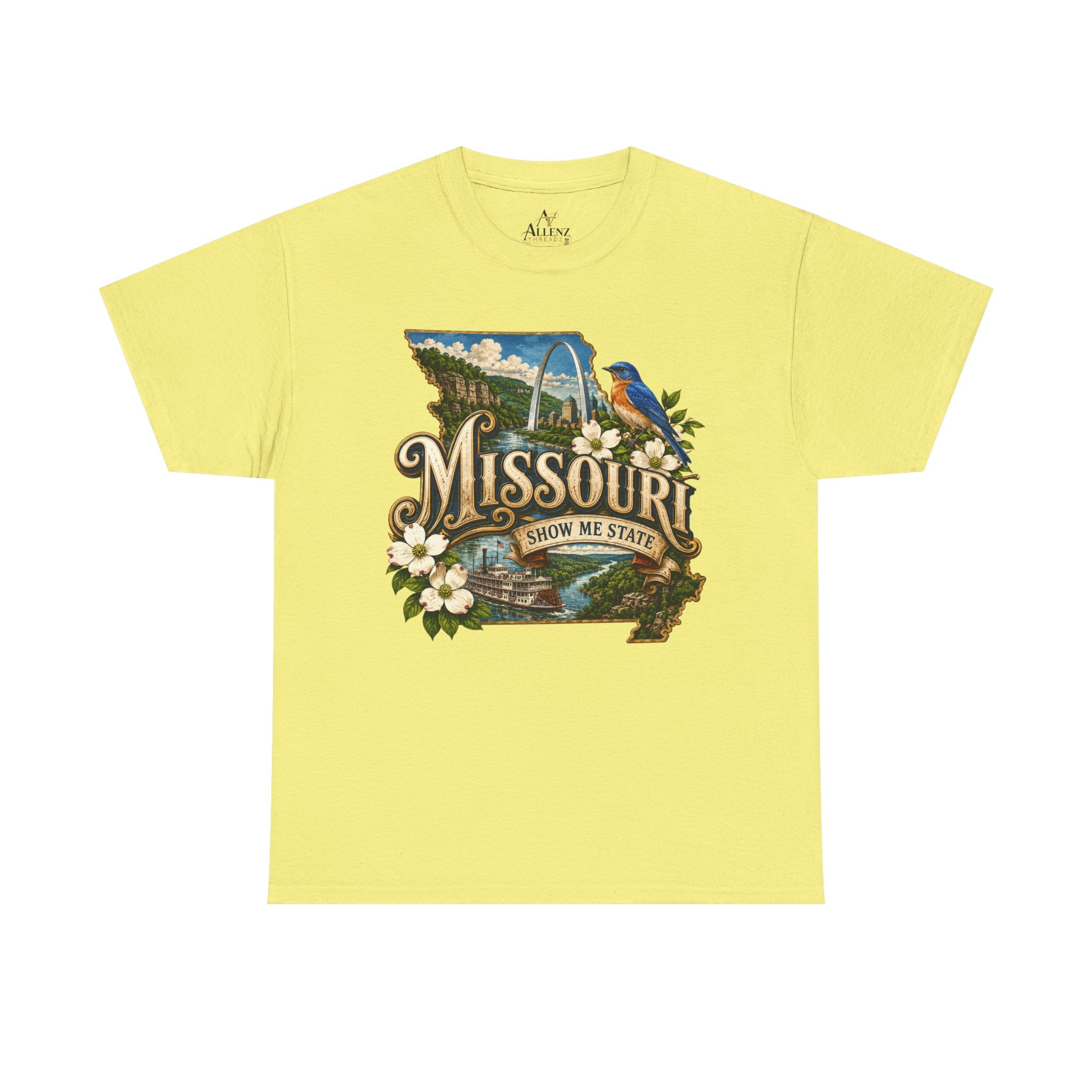 Unisex Heavy Cotton Tee🌊 Missouri – River Heritage and Heartland Beauty 🌊
