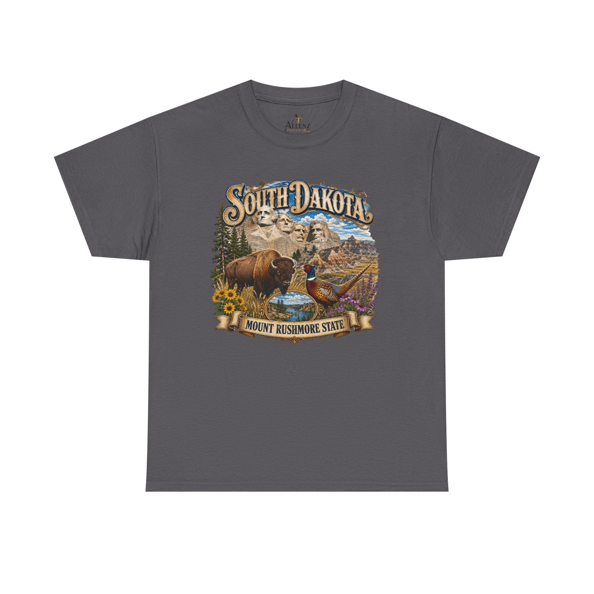 Unisex Heavy Cotton Tee South Dakota – Legendary Spirit of the Mount Rushmore State ⛰️