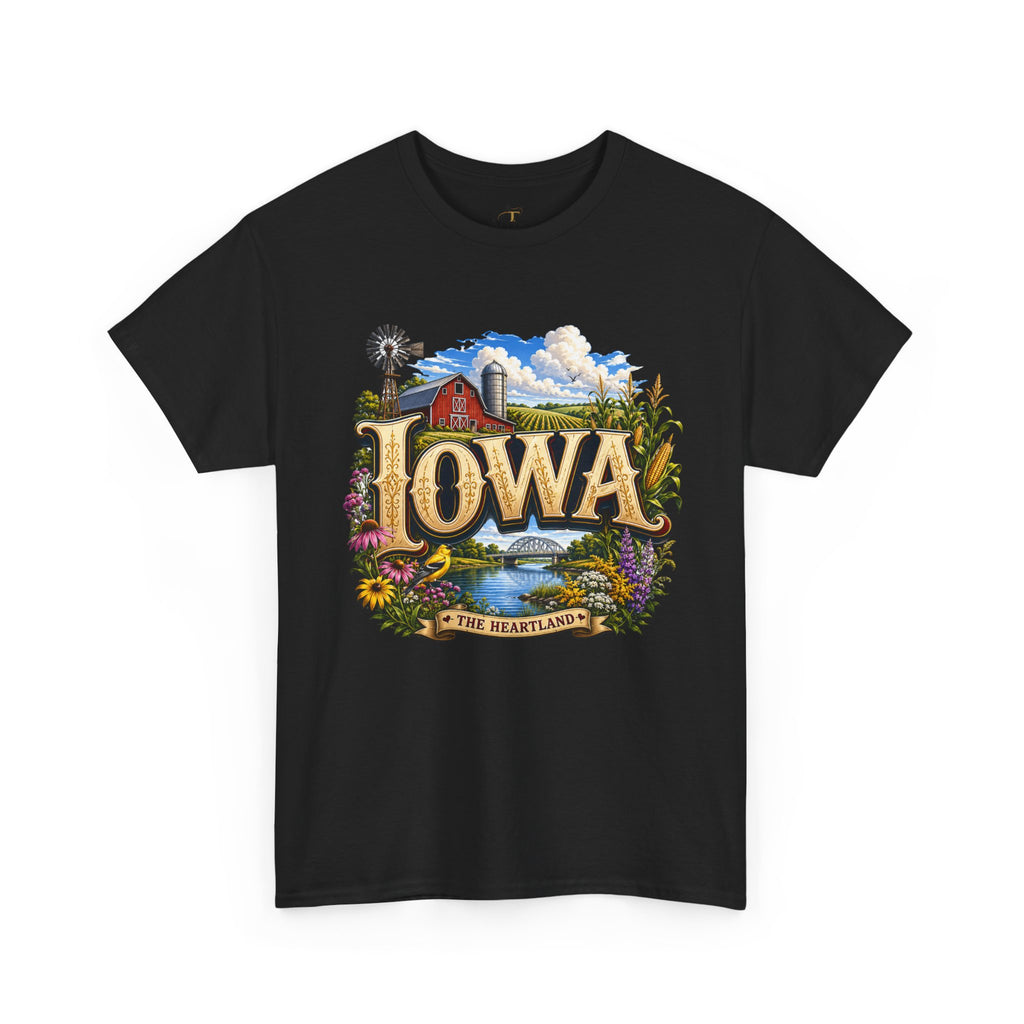 Unisex Heavy Cotton Tee 🌽 Iowa – America’s Heartland at Its Finest 🌽