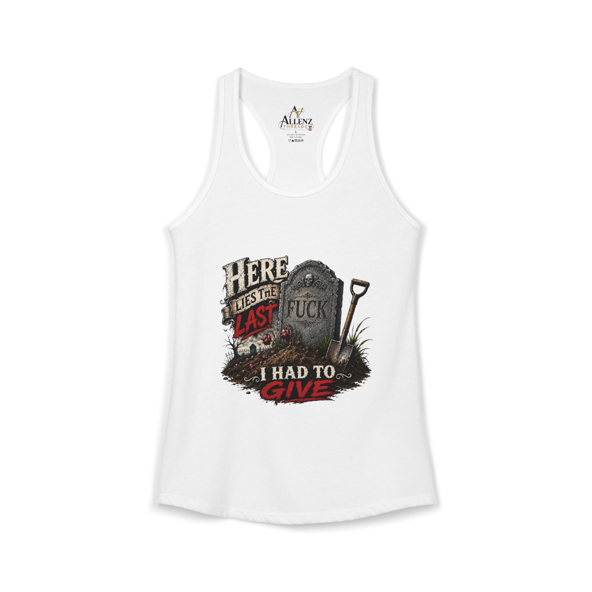 Here Lies Funny Women's Ideal Racerback Tank