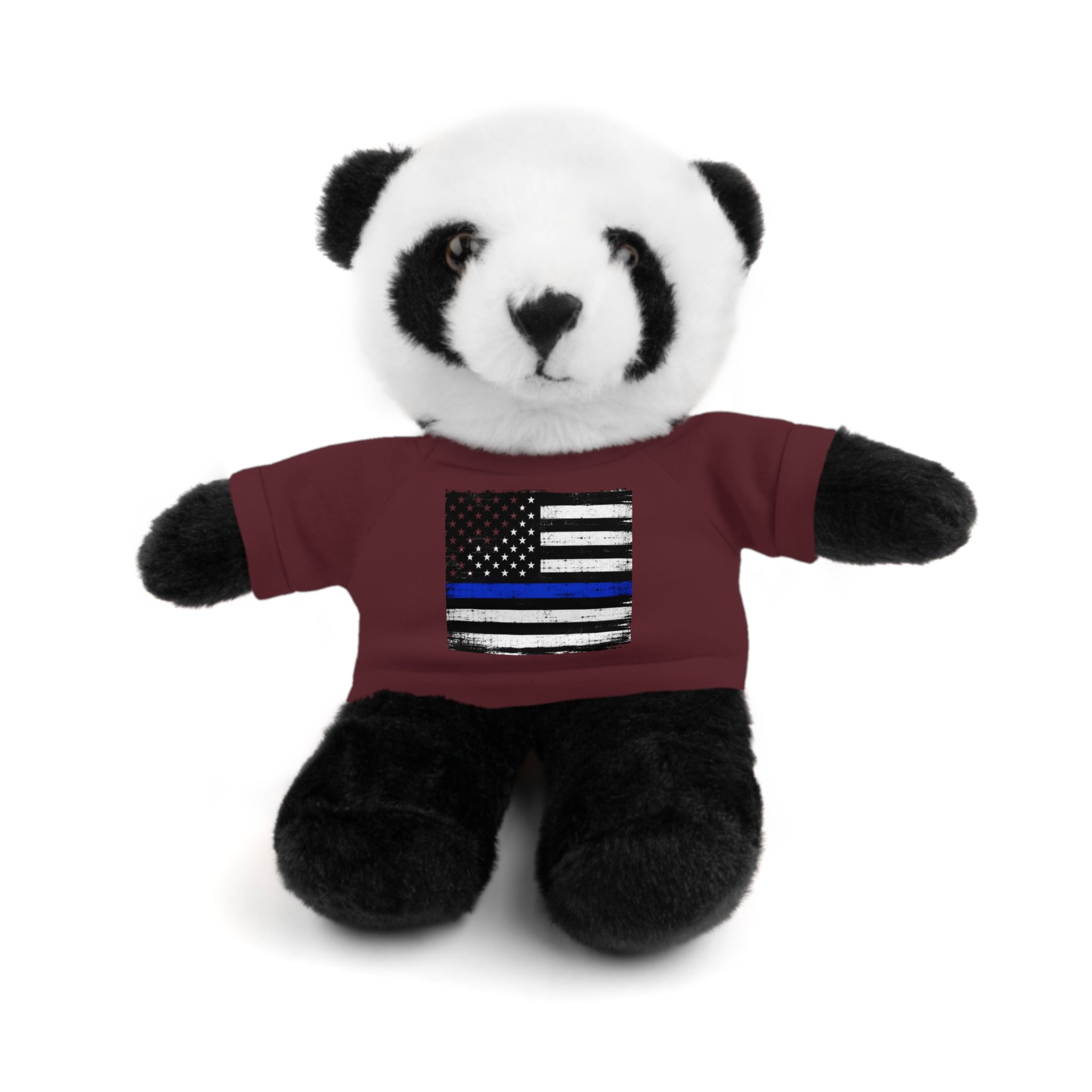 Kids Stuffed Animal with Thin Blue line flag Tee