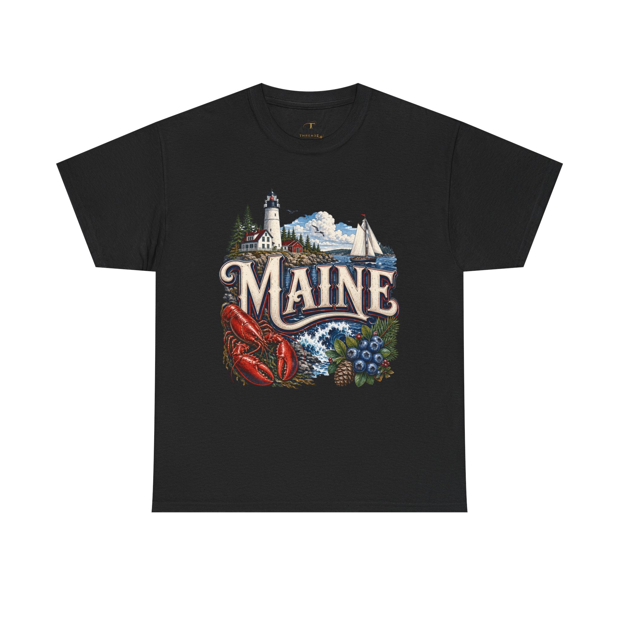 Unisex Heavy Cotton Tee 🦞 Maine – Coastal Beauty and New England Charm 🦞