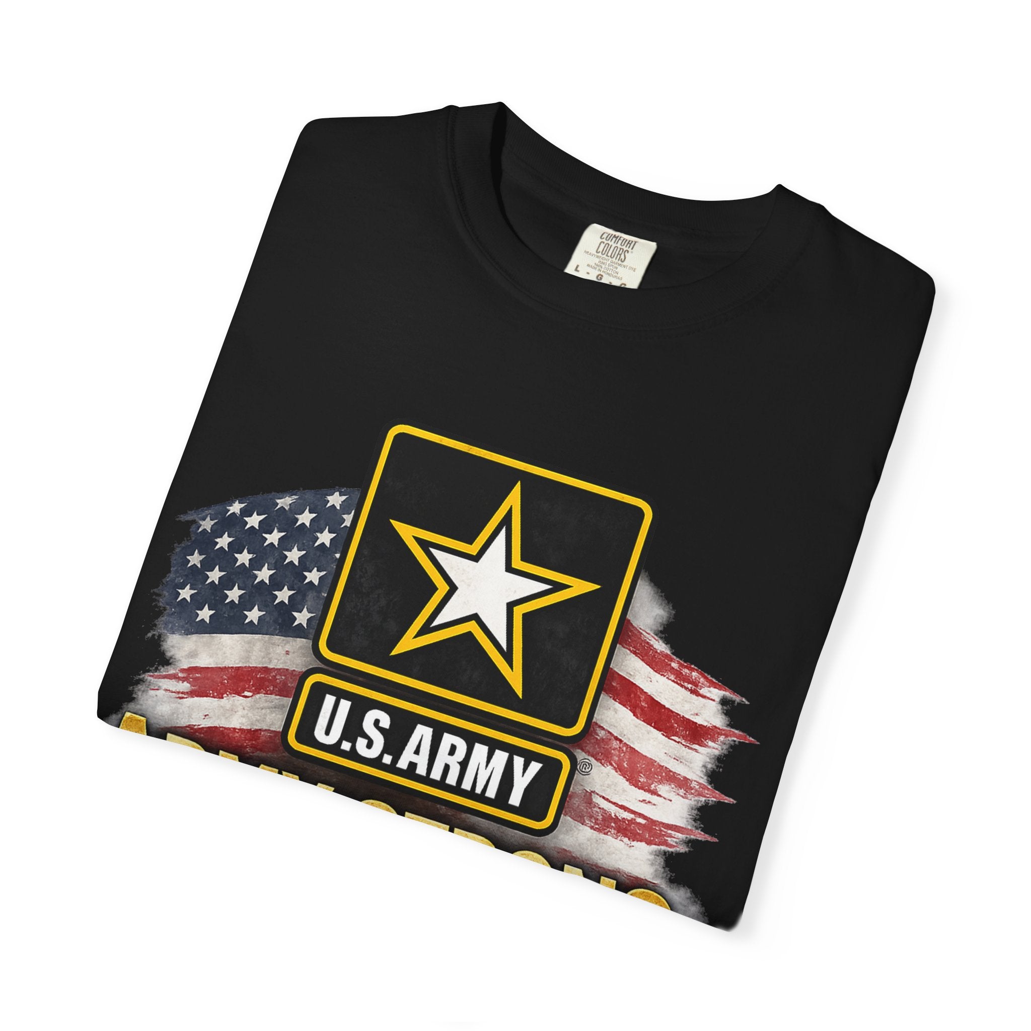 Army Strong T‑Shirt — U.S. Army Logo with American Flag ("This We'll Defend")