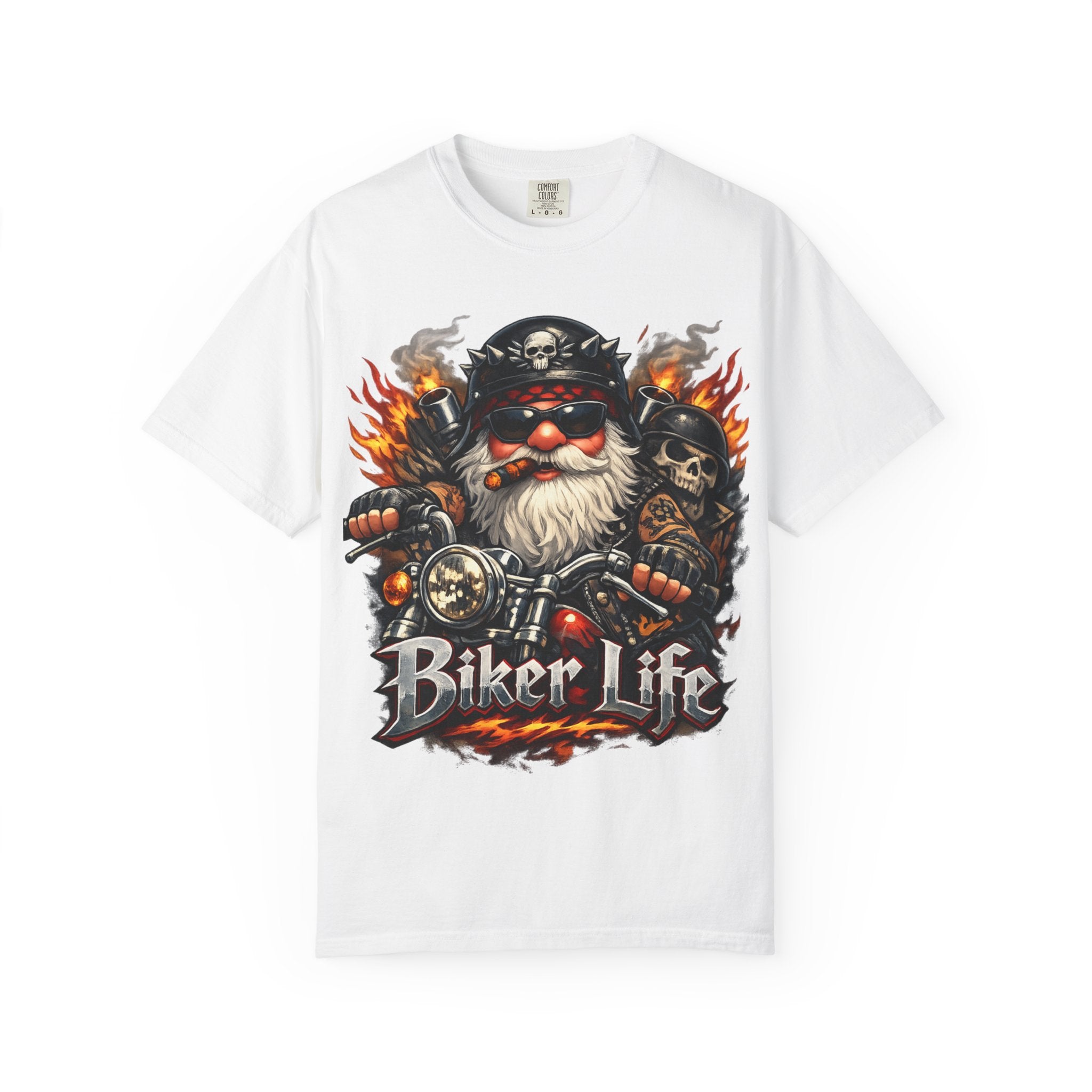 Biker Life T-Shirt — Vintage Gnome Motorcycle Graphic Tee
