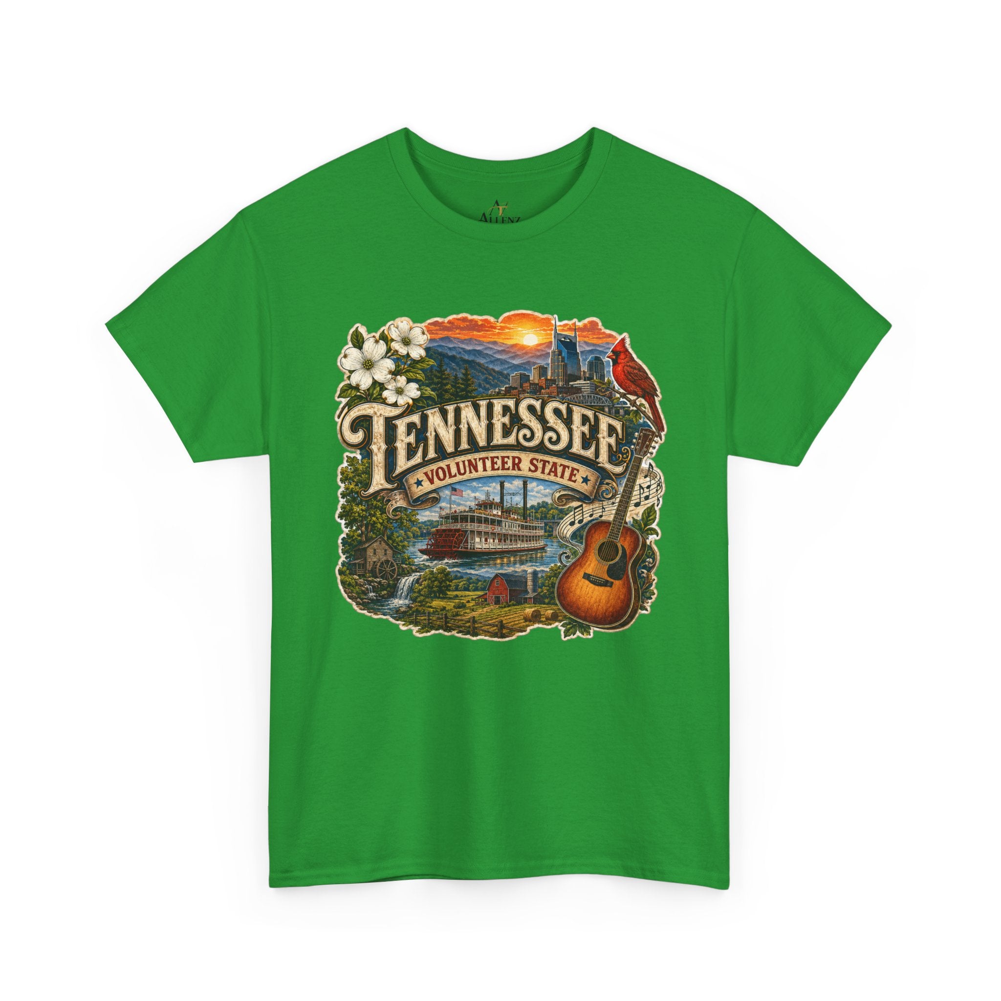 Unisex Heavy Cotton Tee🎸 Tennessee – Heart of the Volunteer State 🌄🎶