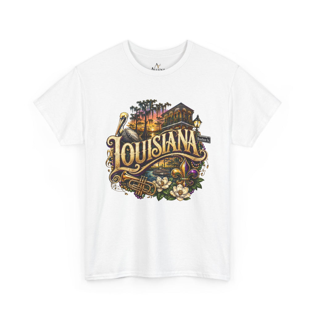 Unisex Heavy Cotton Tee 🎷 Louisiana – Jazz, Culture and Southern Soul 🎷