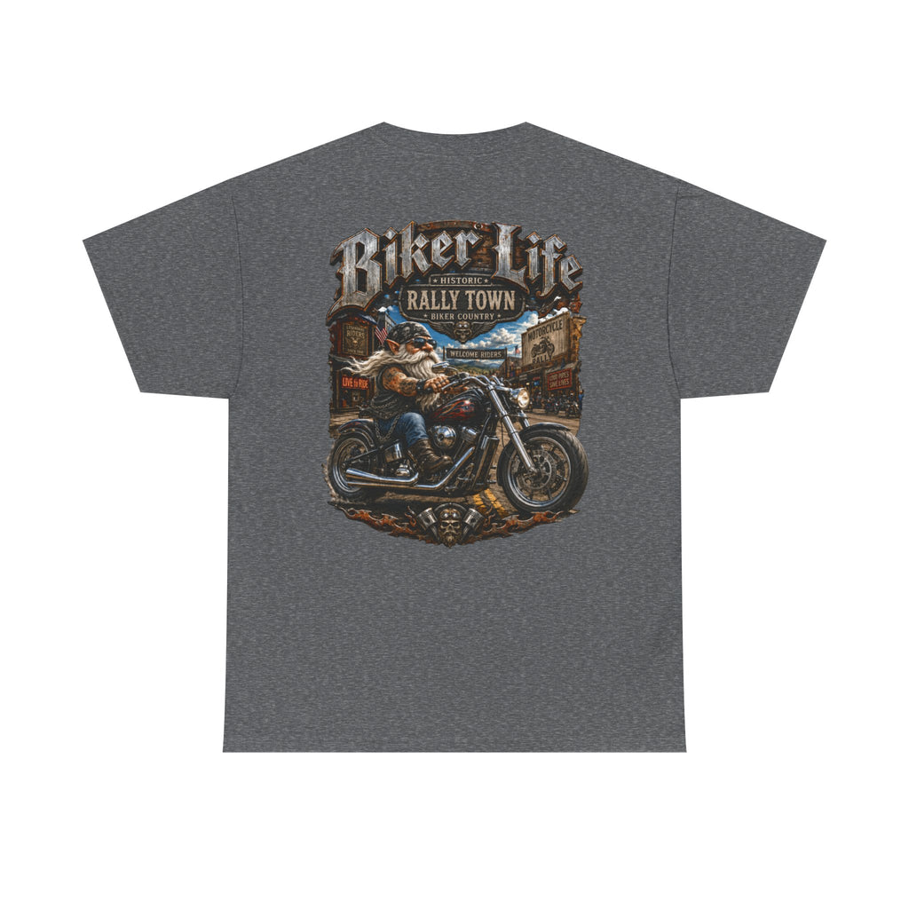 Gnome Biker Life Unisex Heavy Cotton Tee