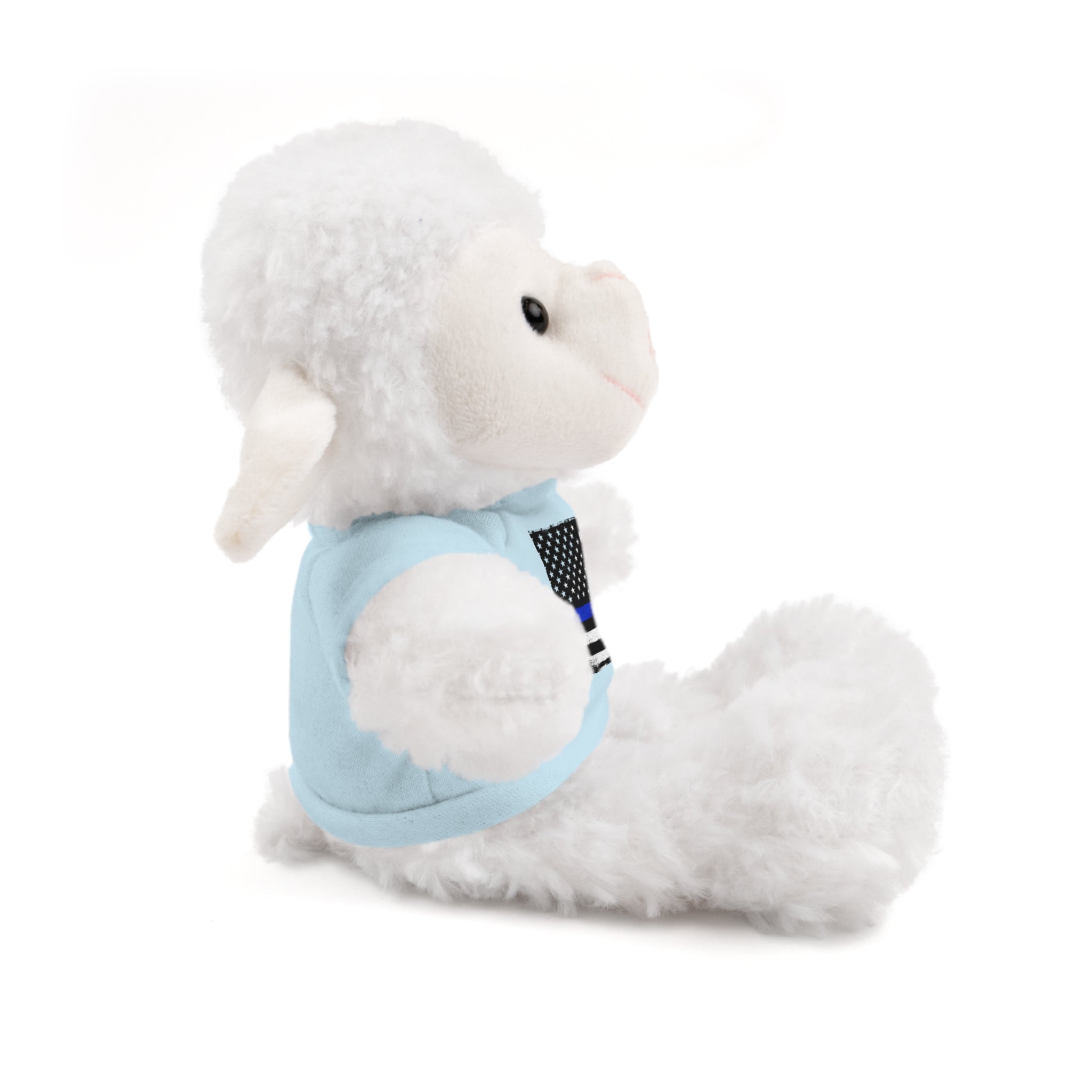 Kids Stuffed Animal with Thin Blue line flag Tee