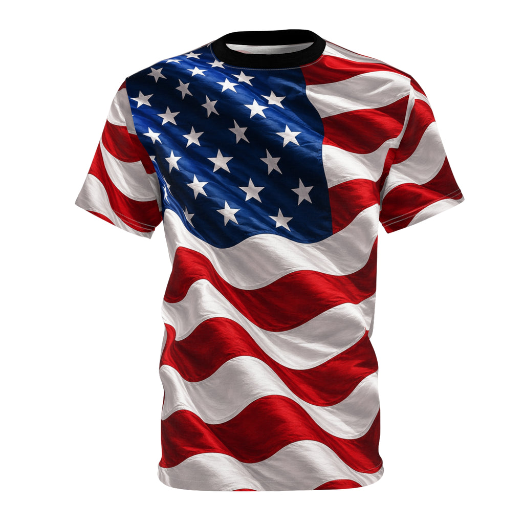 American Flag Unisex Cut and Sew Tee (AOP)