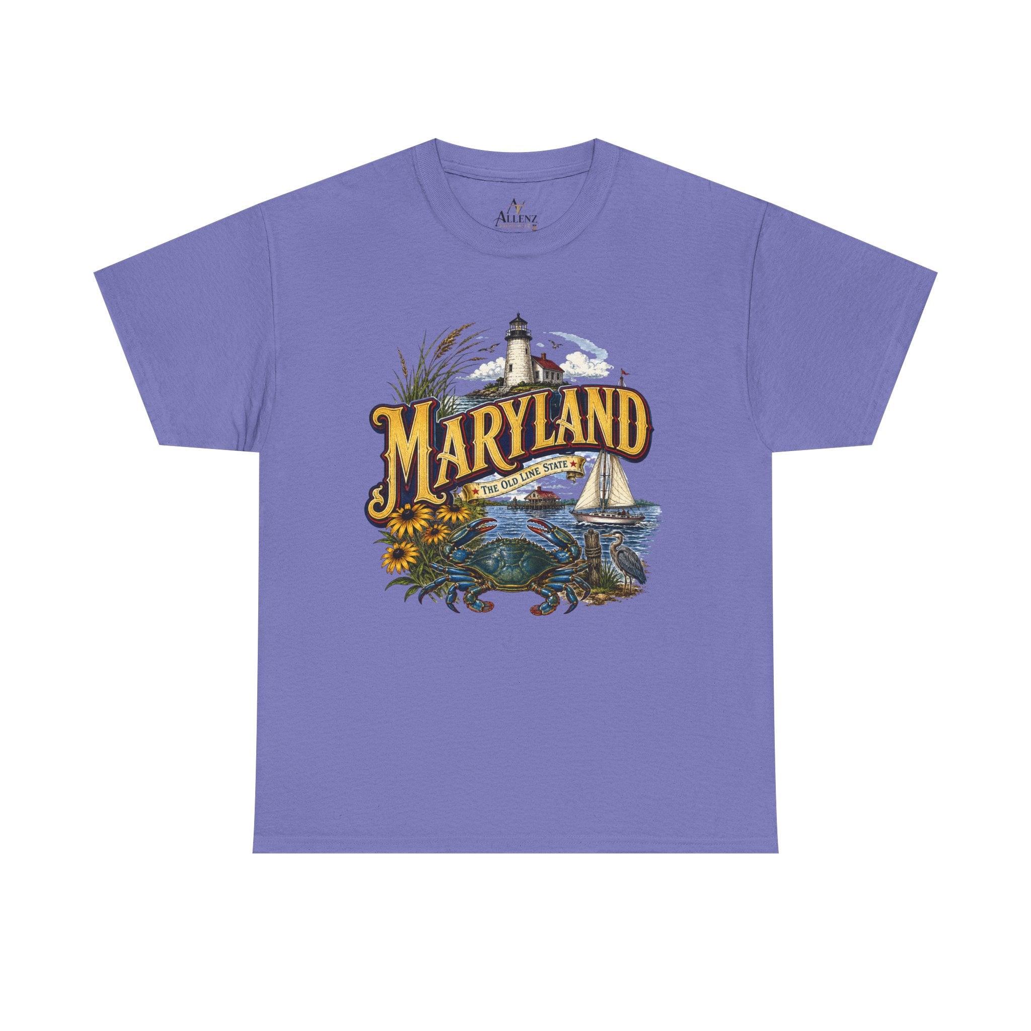 Unisex Heavy Cotton Tee🦀 Maryland – Coastal Pride and Chesapeake Charm 🦀