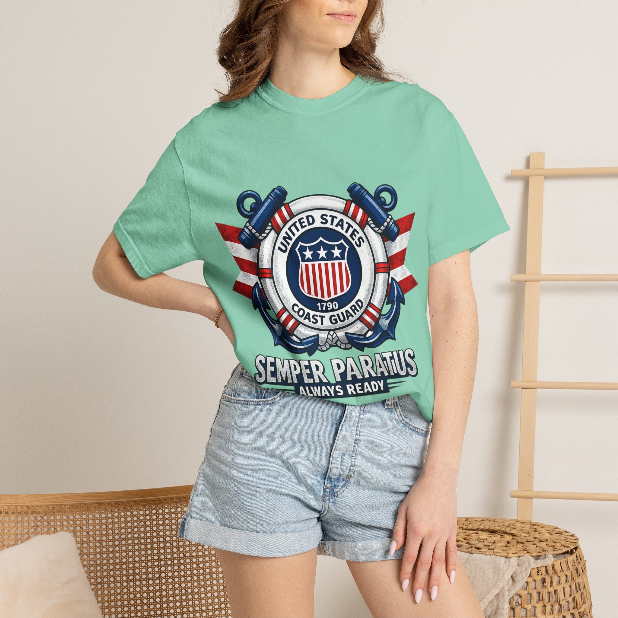 US Coast Guard “Semper Paratus” Emblem T-Shirt — Always Ready Patriotic Tee
