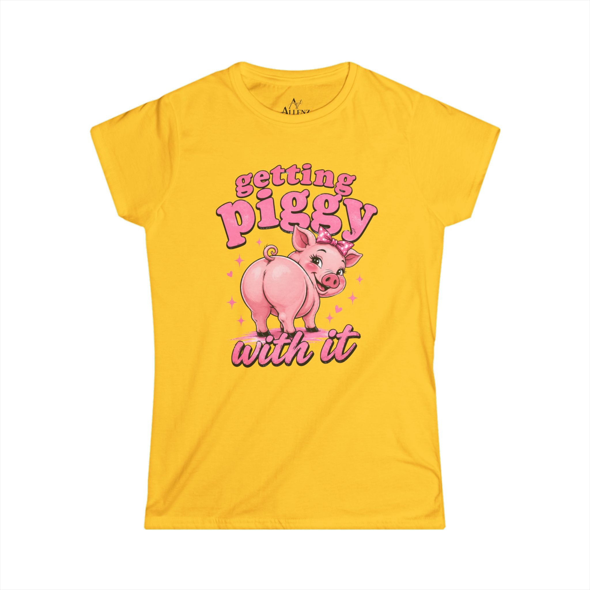 Women's Softstyle Tee   (Getting Piggy with it)