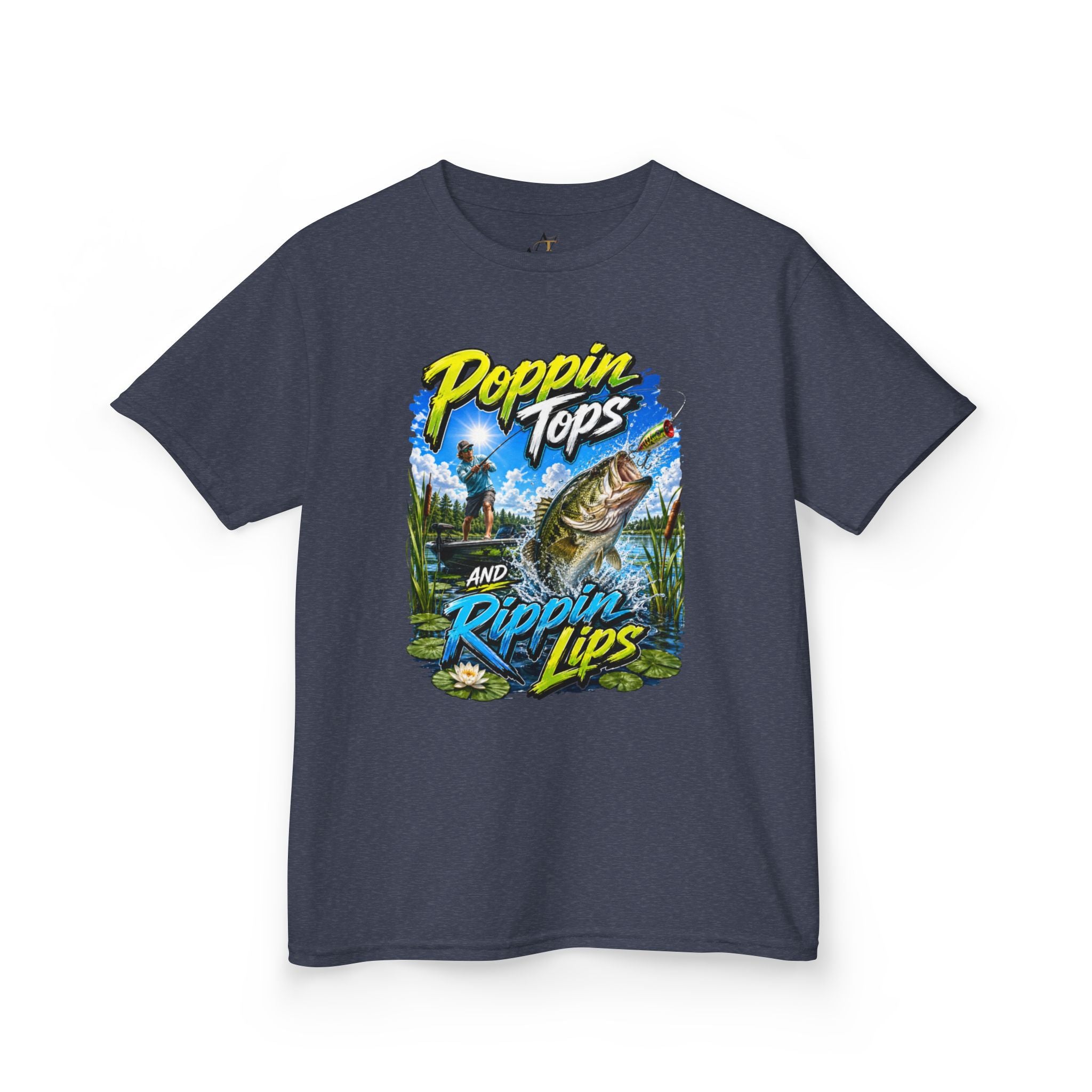 Poppin Tops Fishing Kids Heavy Cotton™ Tee