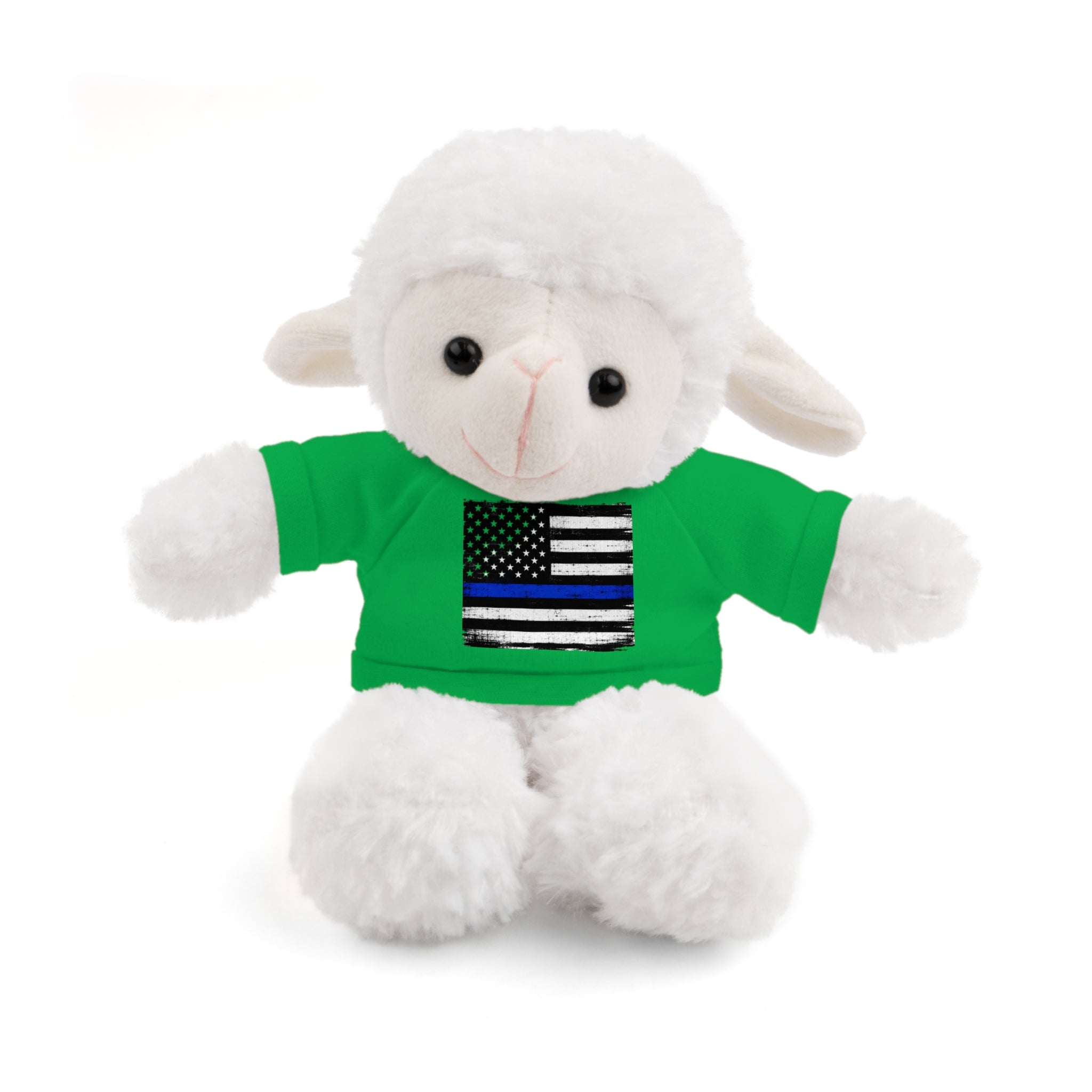Kids Stuffed Animal with Thin Blue line flag Tee