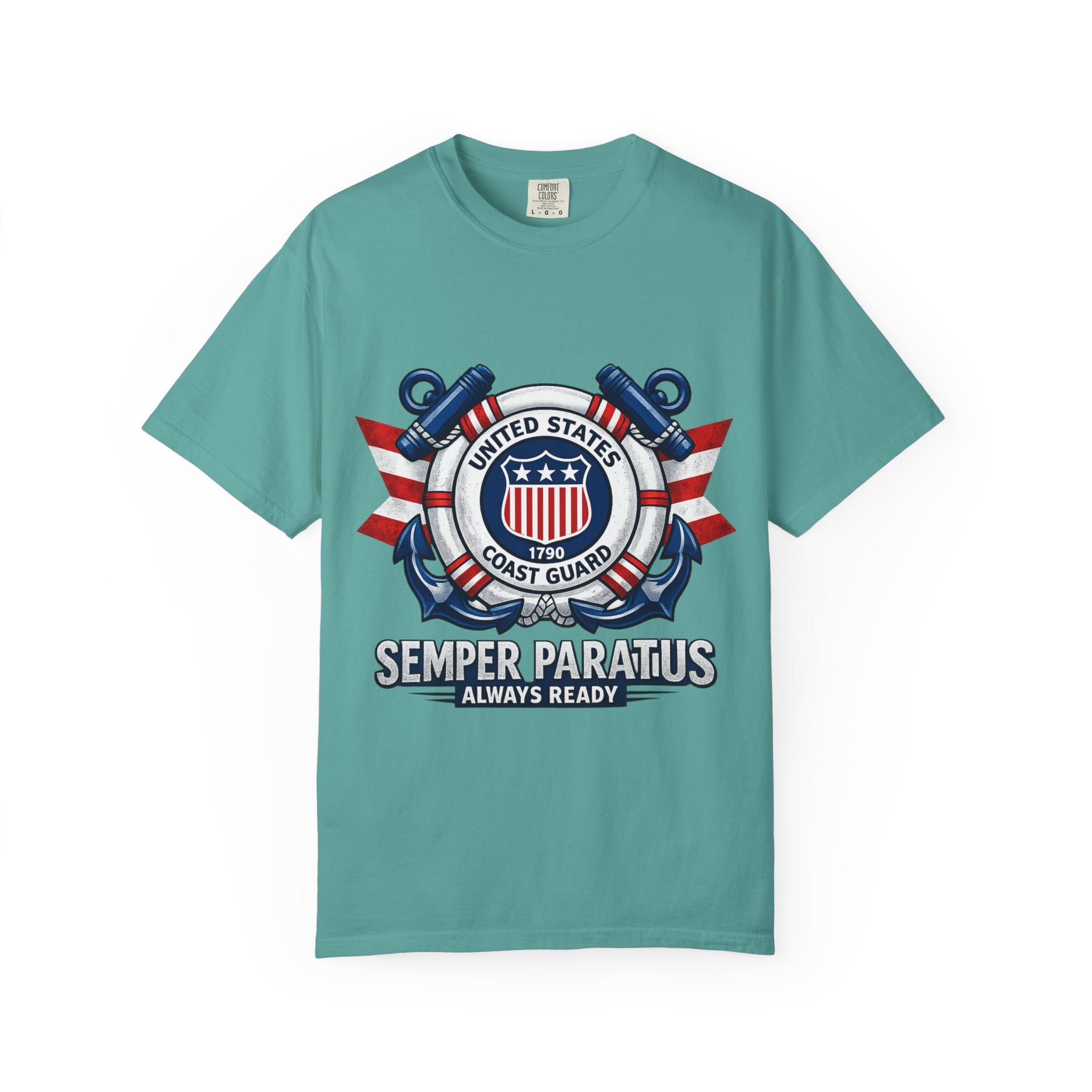 US Coast Guard “Semper Paratus” Emblem T-Shirt — Always Ready Patriotic Tee