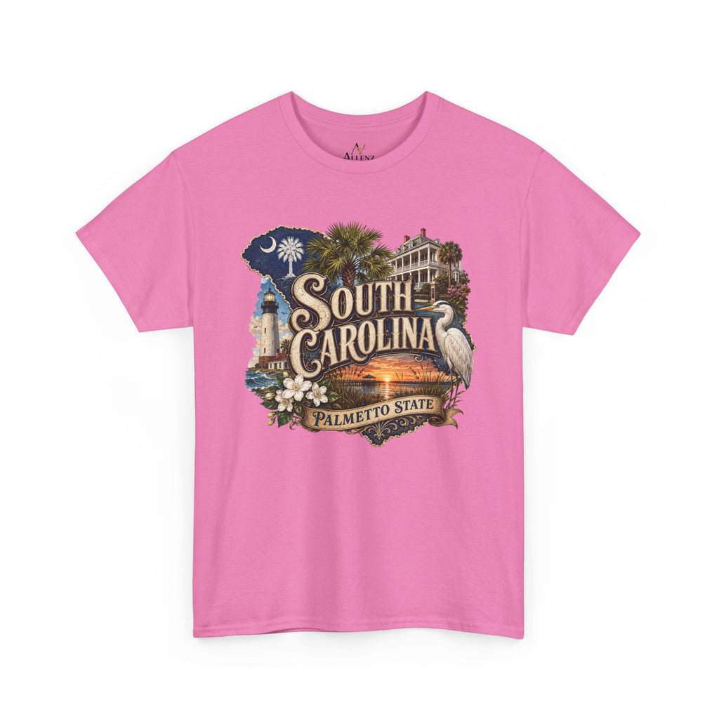 Unisex Heavy Cotton Tee🌴 South Carolina – Timeless Beauty of the Palmetto State 🌅🌊