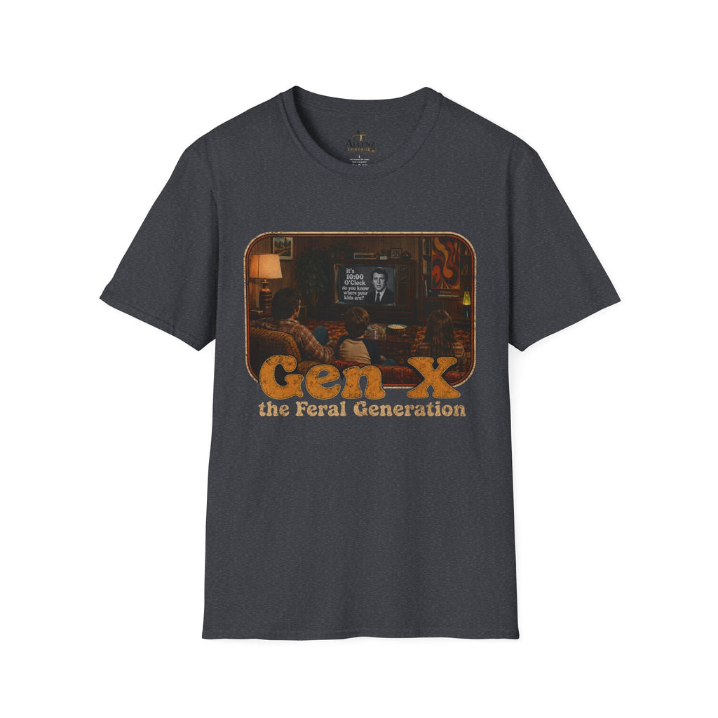 Gen X T-Shirt — "Gen X: The Feral Generation" Retro TV Nostalgia Tee
