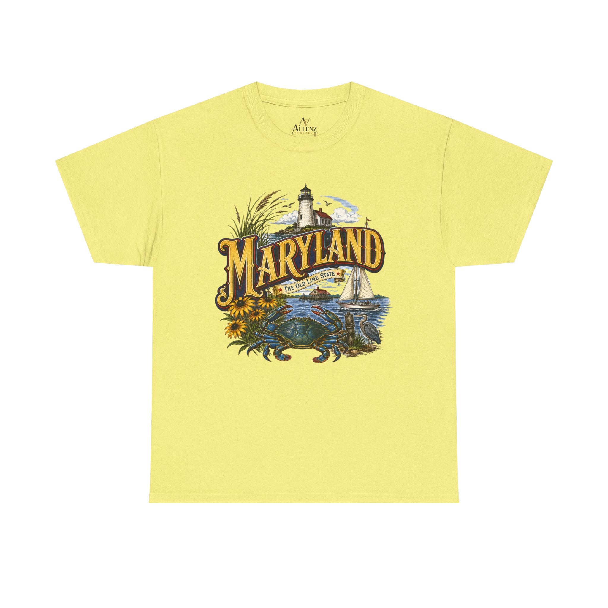 Unisex Heavy Cotton Tee🦀 Maryland – Coastal Pride and Chesapeake Charm 🦀