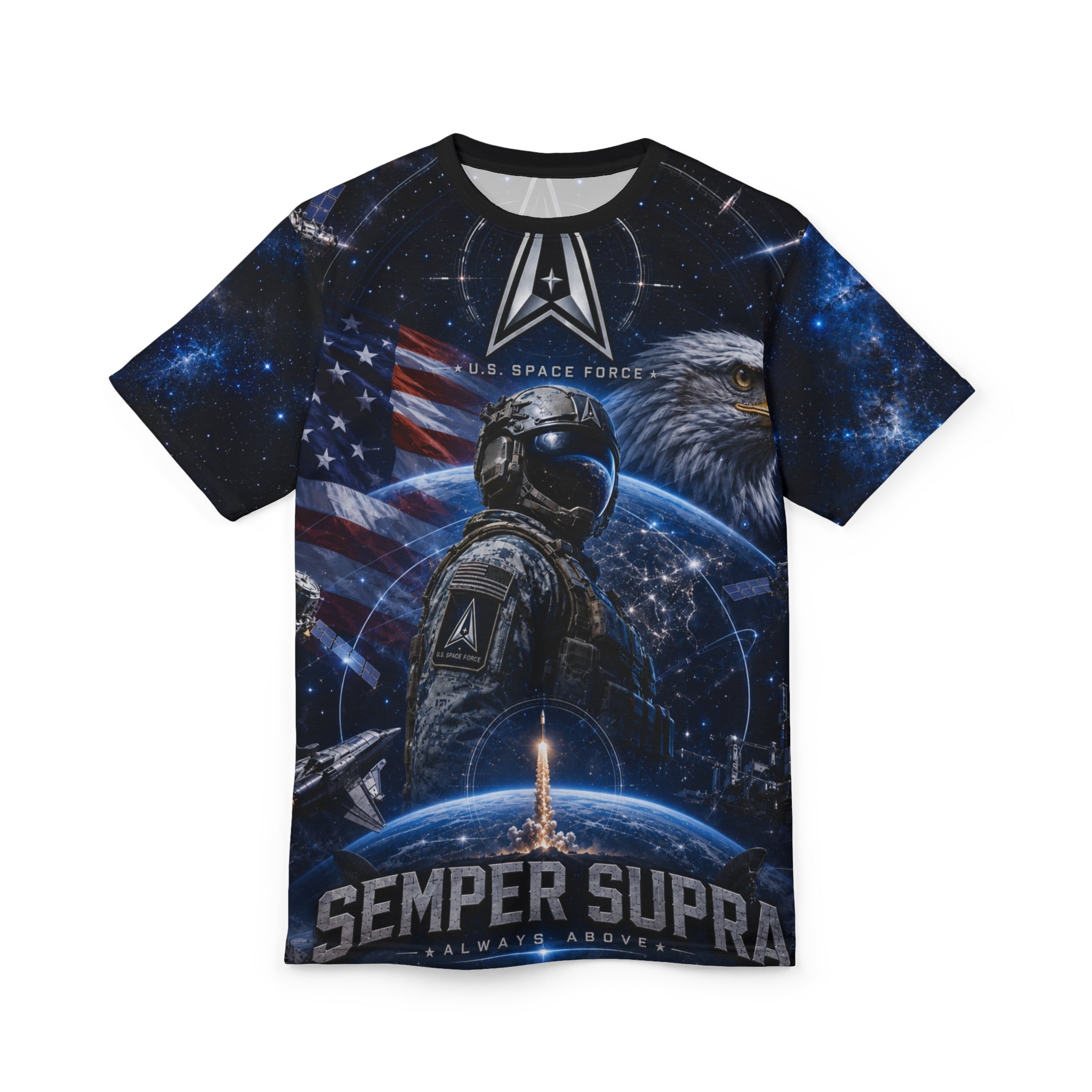 US Space Force Unisex Cut and Sew Tee (AOP)