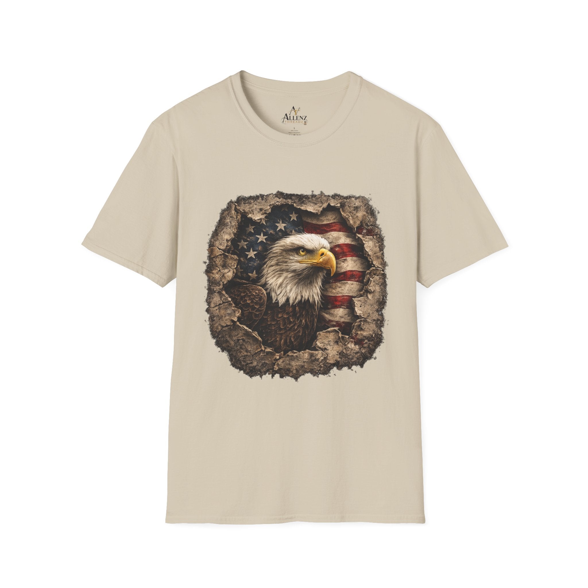 Patriotic Eagle T-Shirt — American Flag Bald Eagle Graphic