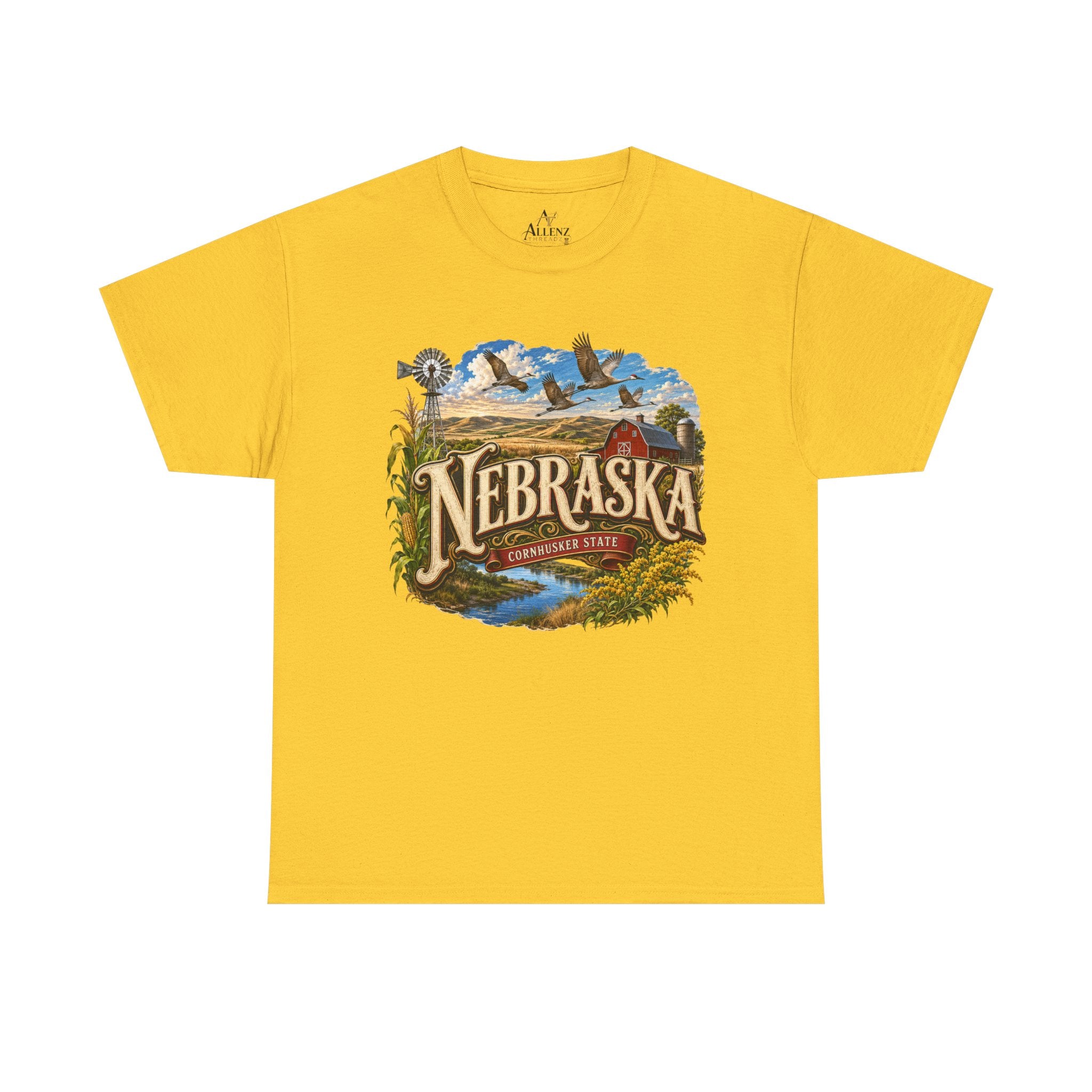 Unisex Heavy Cotton Tee🌾 Nebraska – Heartland Heritage and Prairie Pride 🌾