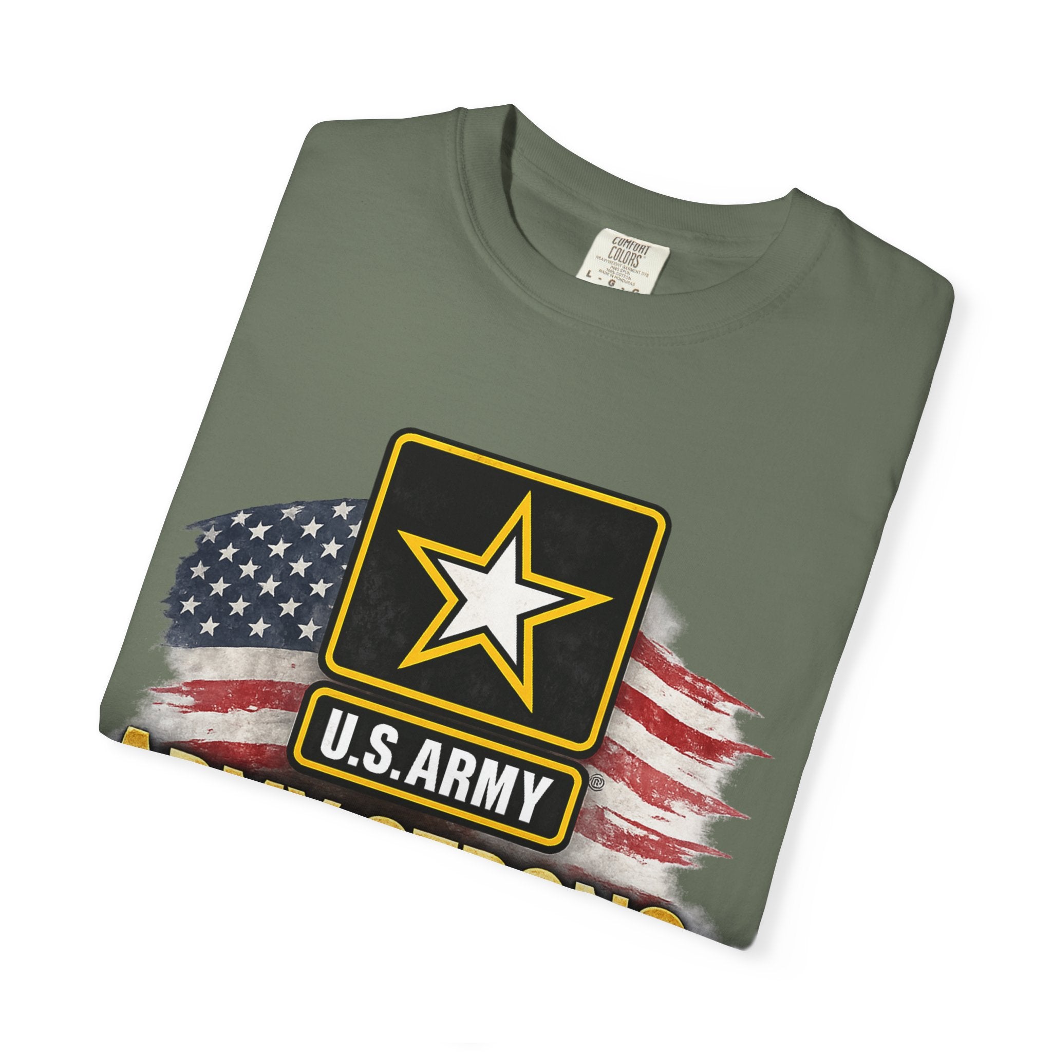 Army Strong T‑Shirt — U.S. Army Logo with American Flag ("This We'll Defend")