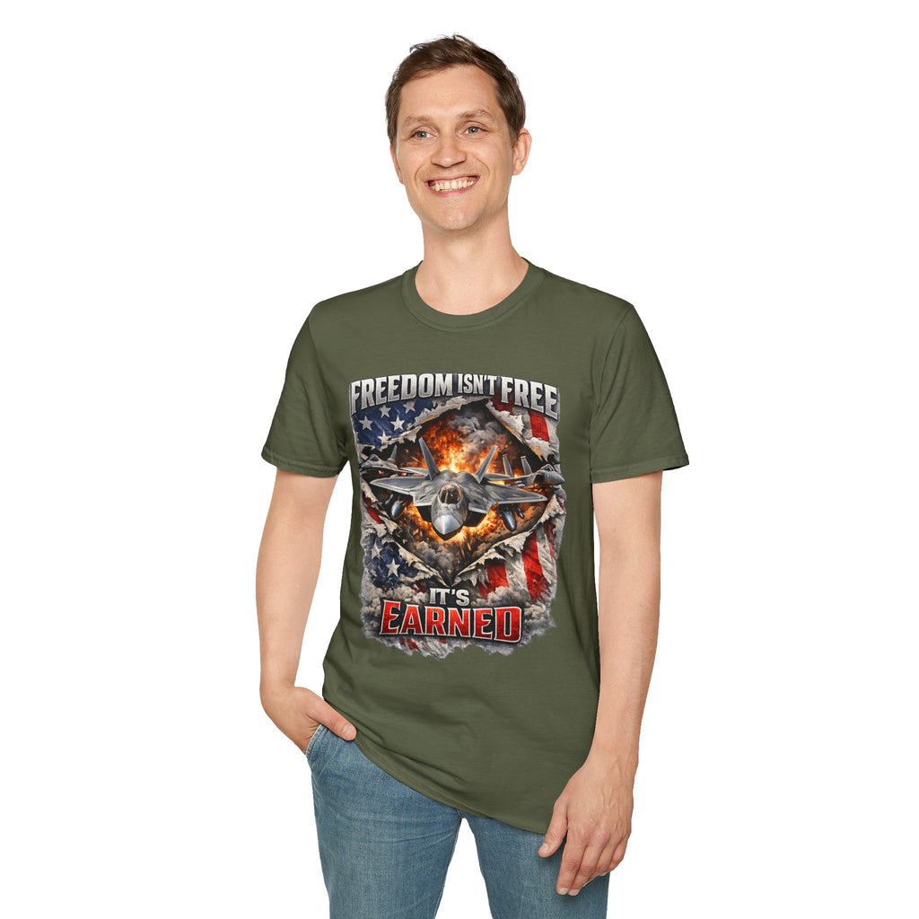 Unisex Softstyle T-Shirt- Freedom isn't free it's earned