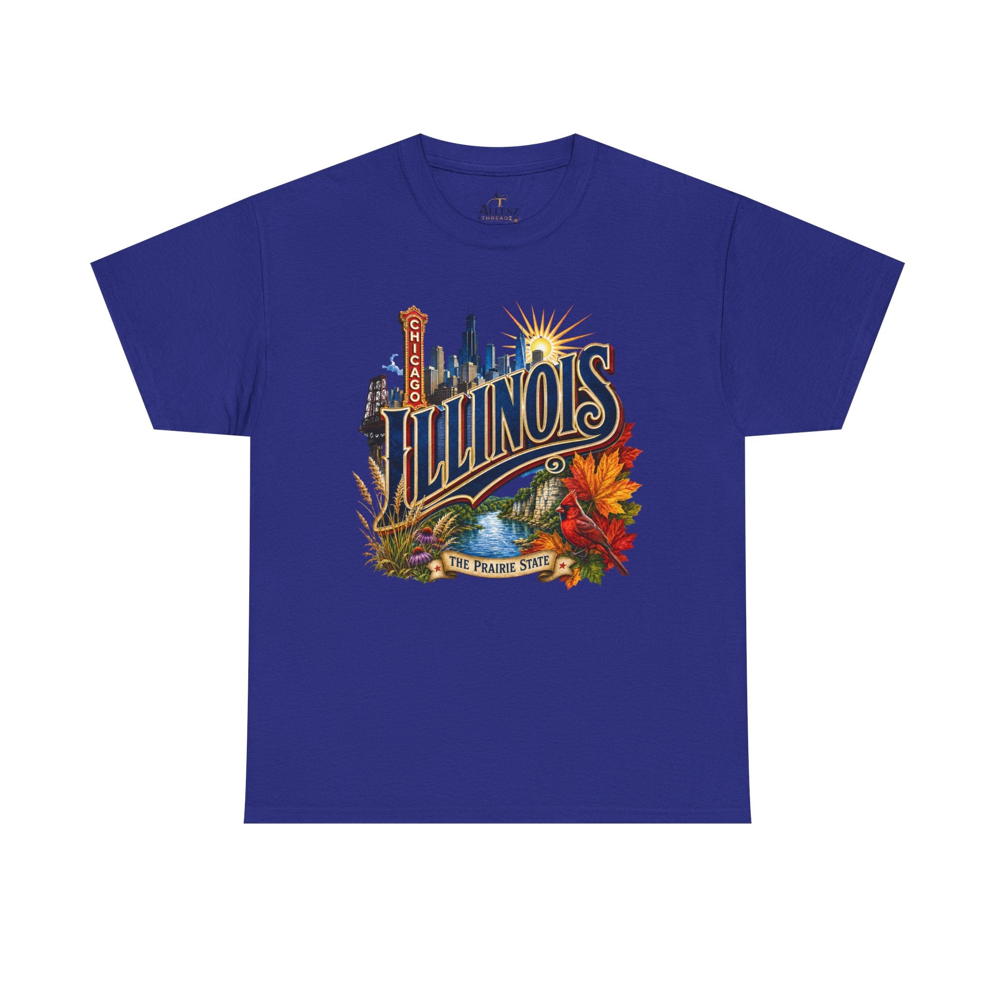Unisex Heavy Cotton Tee 🌆 Illinois – Big City Energy and Prairie State Pride 🌆