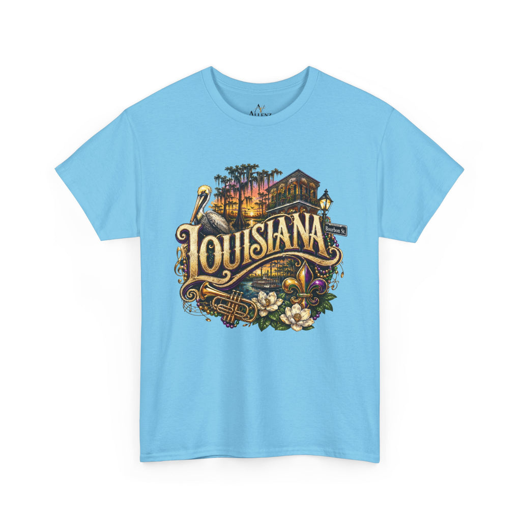 Unisex Heavy Cotton Tee 🎷 Louisiana – Jazz, Culture and Southern Soul 🎷