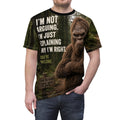 Unisex Cut & Sew Tee (AOP)  Grumpy Sasquatch- I'm Not Arguing