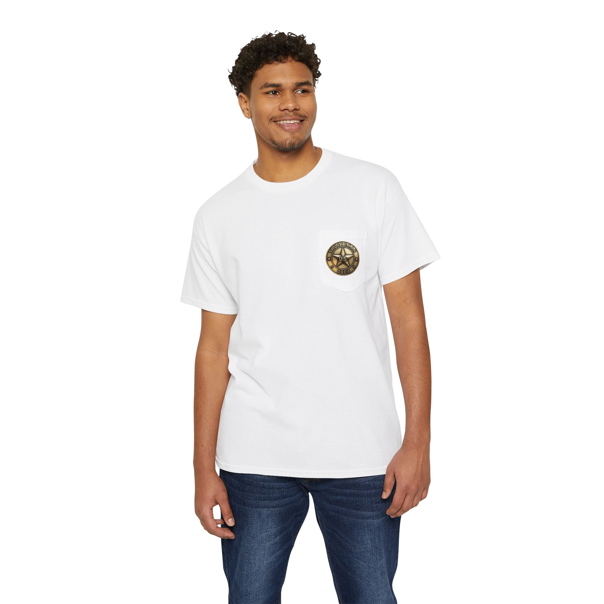 True Texan Scare Bear  Unisex Heavy Cotton Pocket Tee