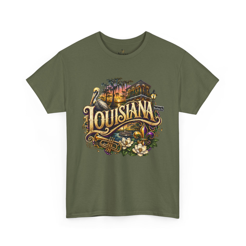 Unisex Heavy Cotton Tee 🎷 Louisiana – Jazz, Culture and Southern Soul 🎷