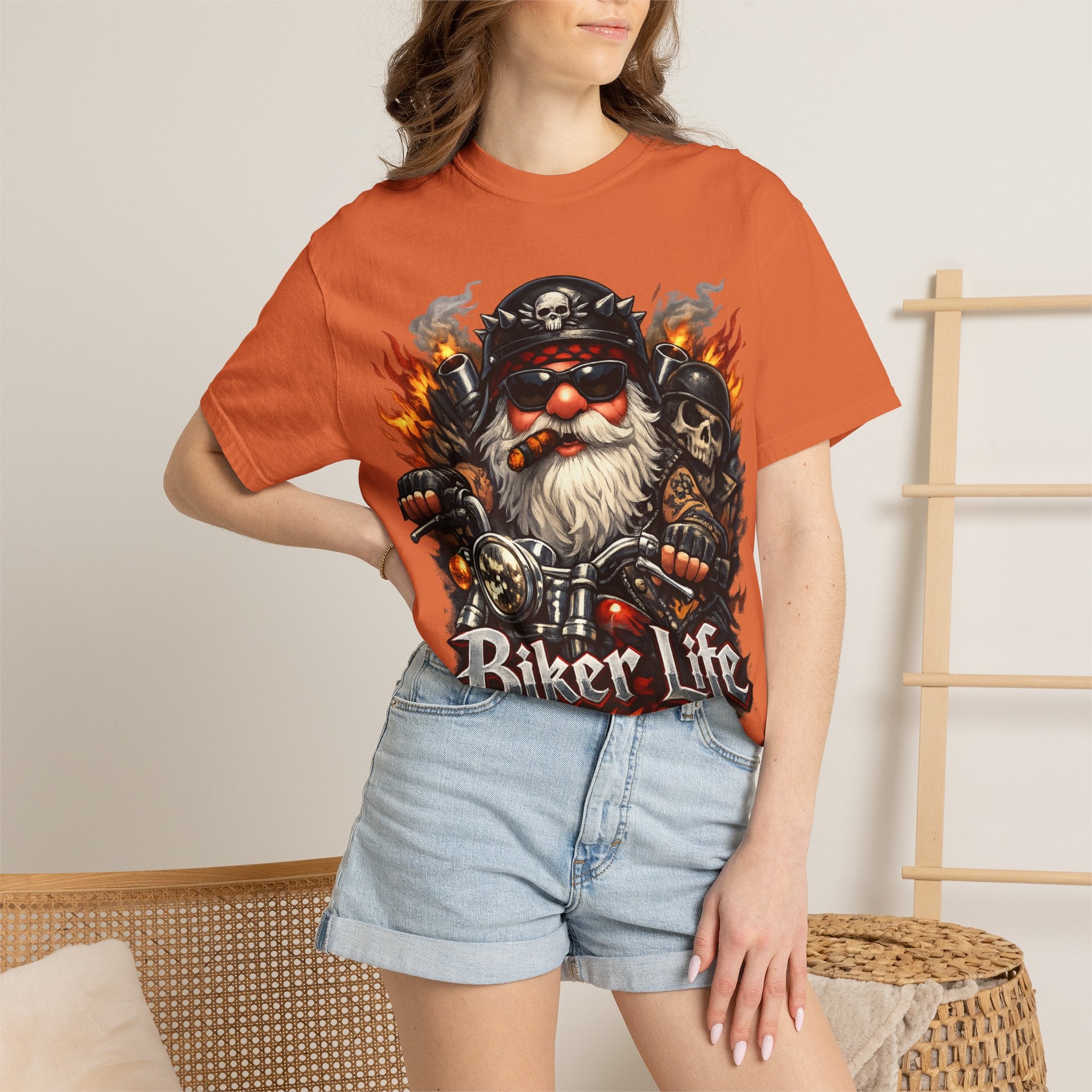 Biker Life T-Shirt — Vintage Gnome Motorcycle Graphic Tee