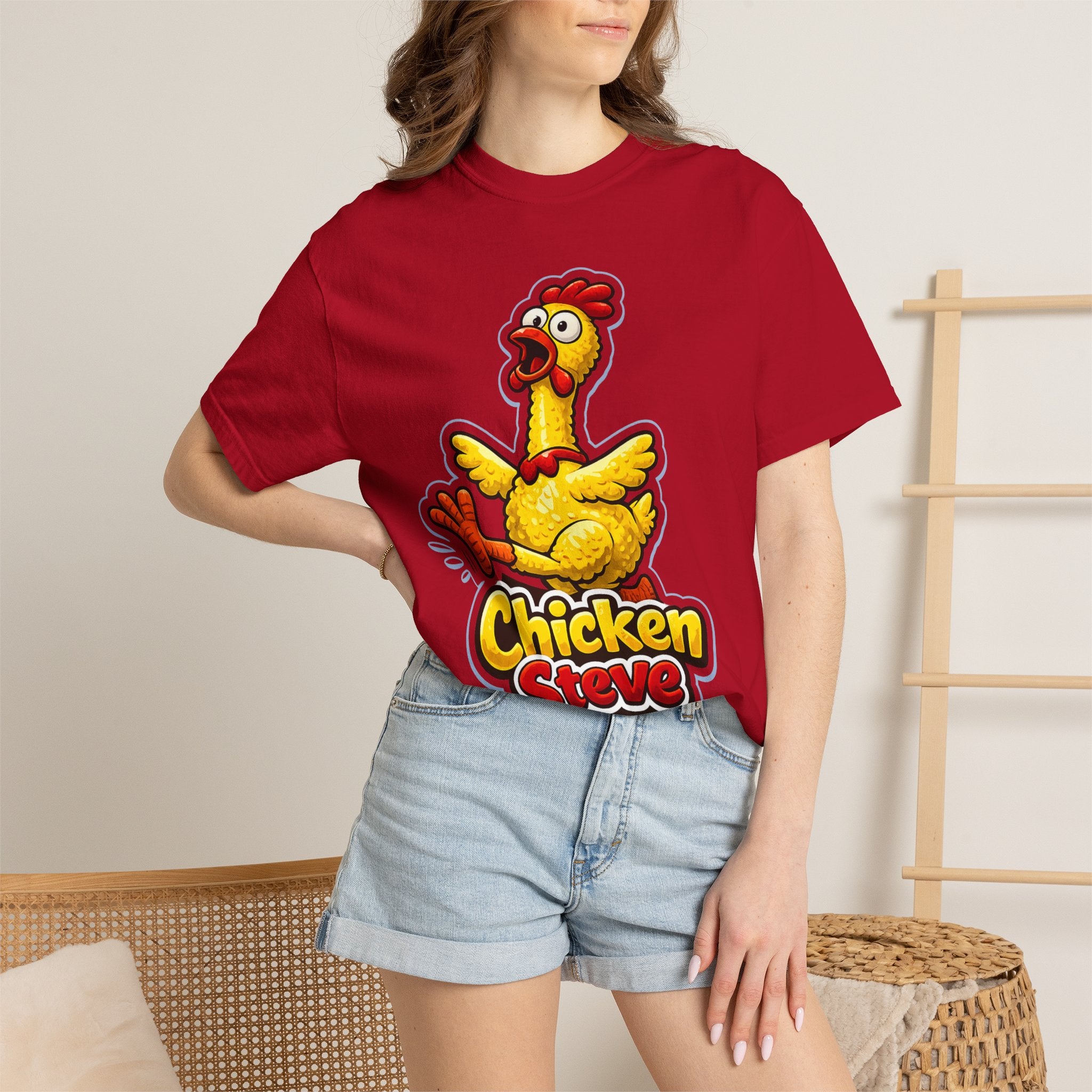 Chicken Steve T-Shirt — Funny Cartoon Chicken Graphic Tee