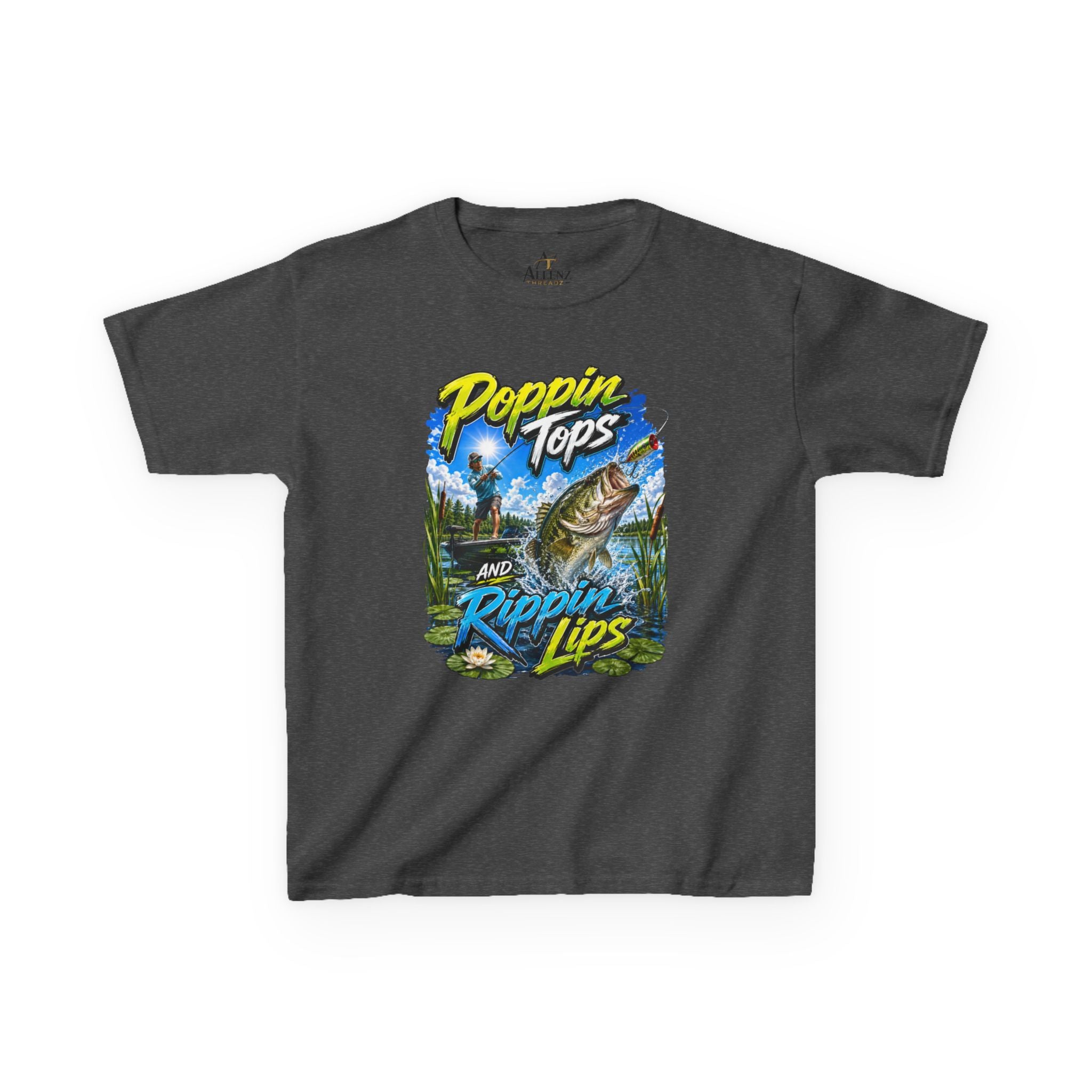 Poppin Tops Fishing Kids Heavy Cotton™ Tee