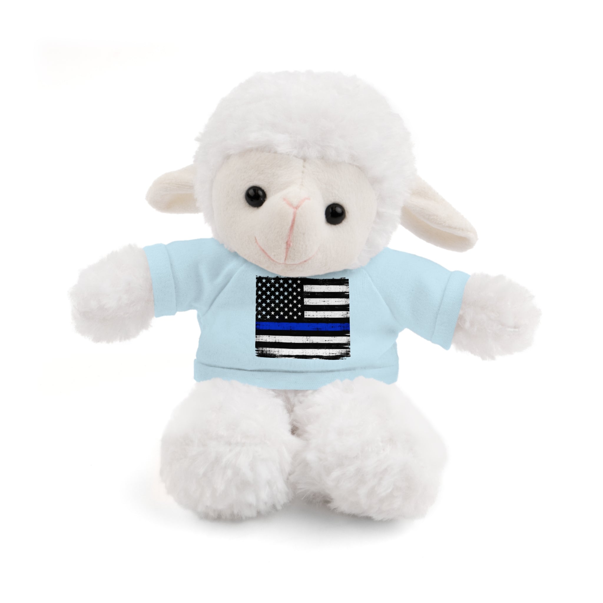 Kids Stuffed Animal with Thin Blue line flag Tee