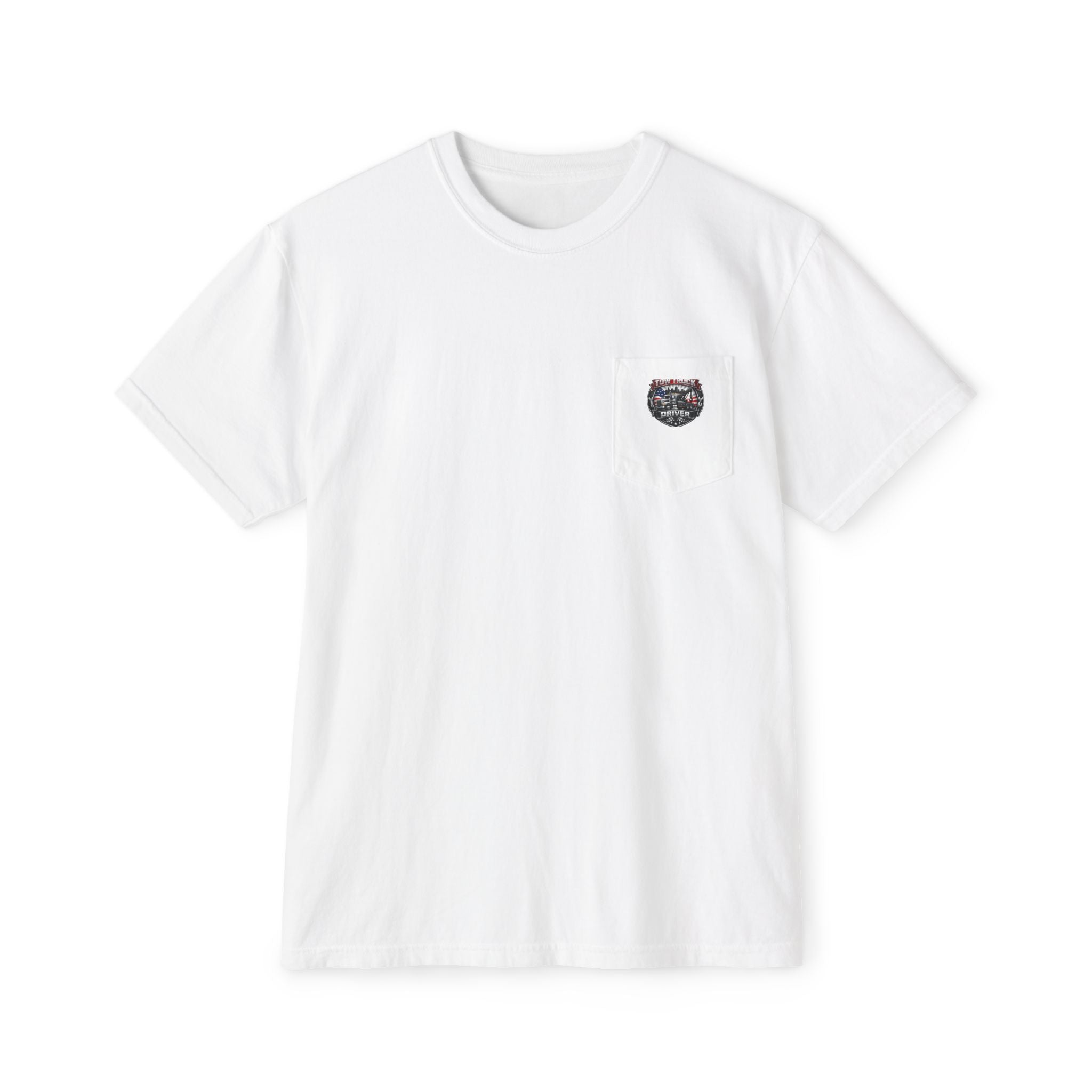 Tow Truck Driver Unisex Garment-Dyed Pocket T-Shirt