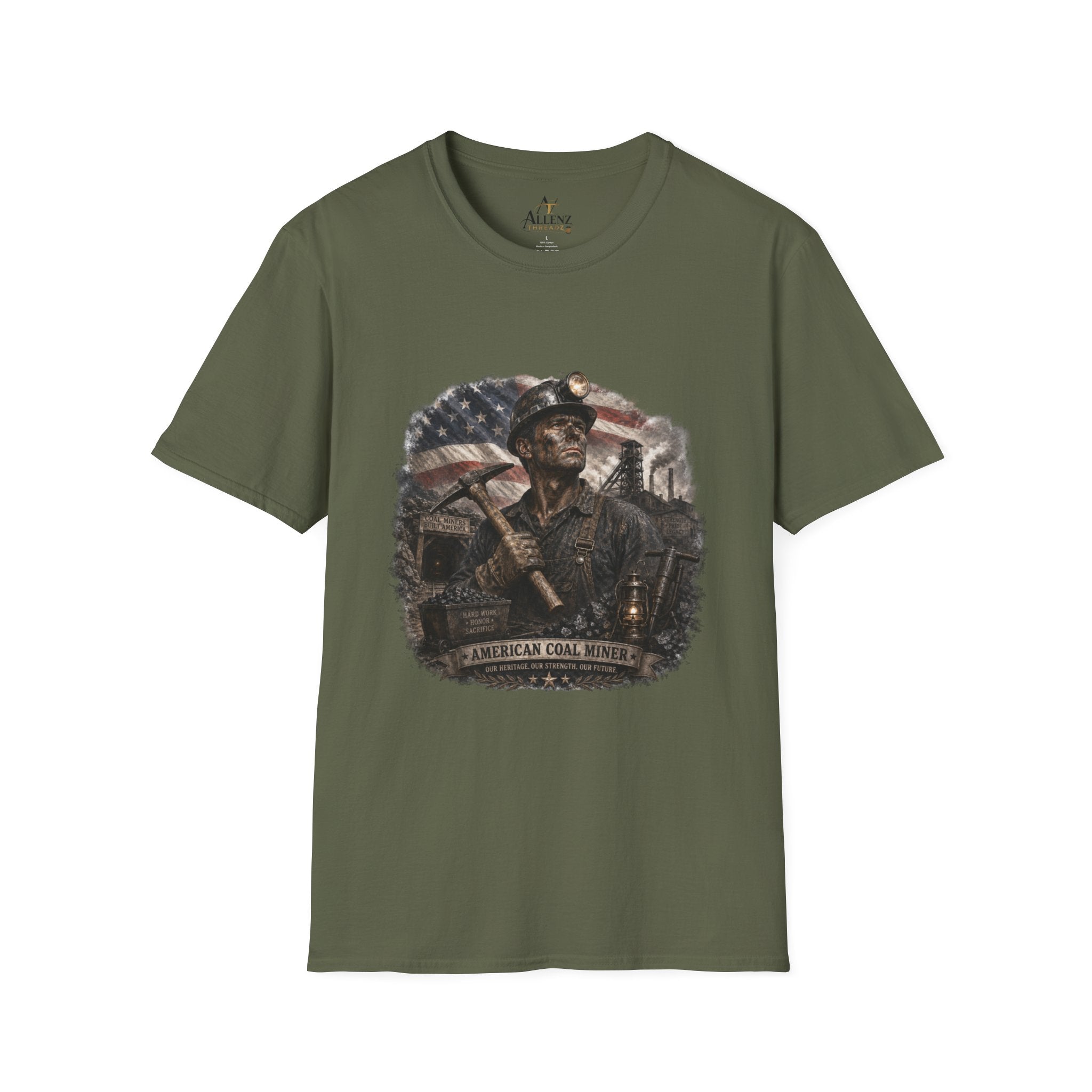 American Coal Miner Unisex Softstyle T-Shirt