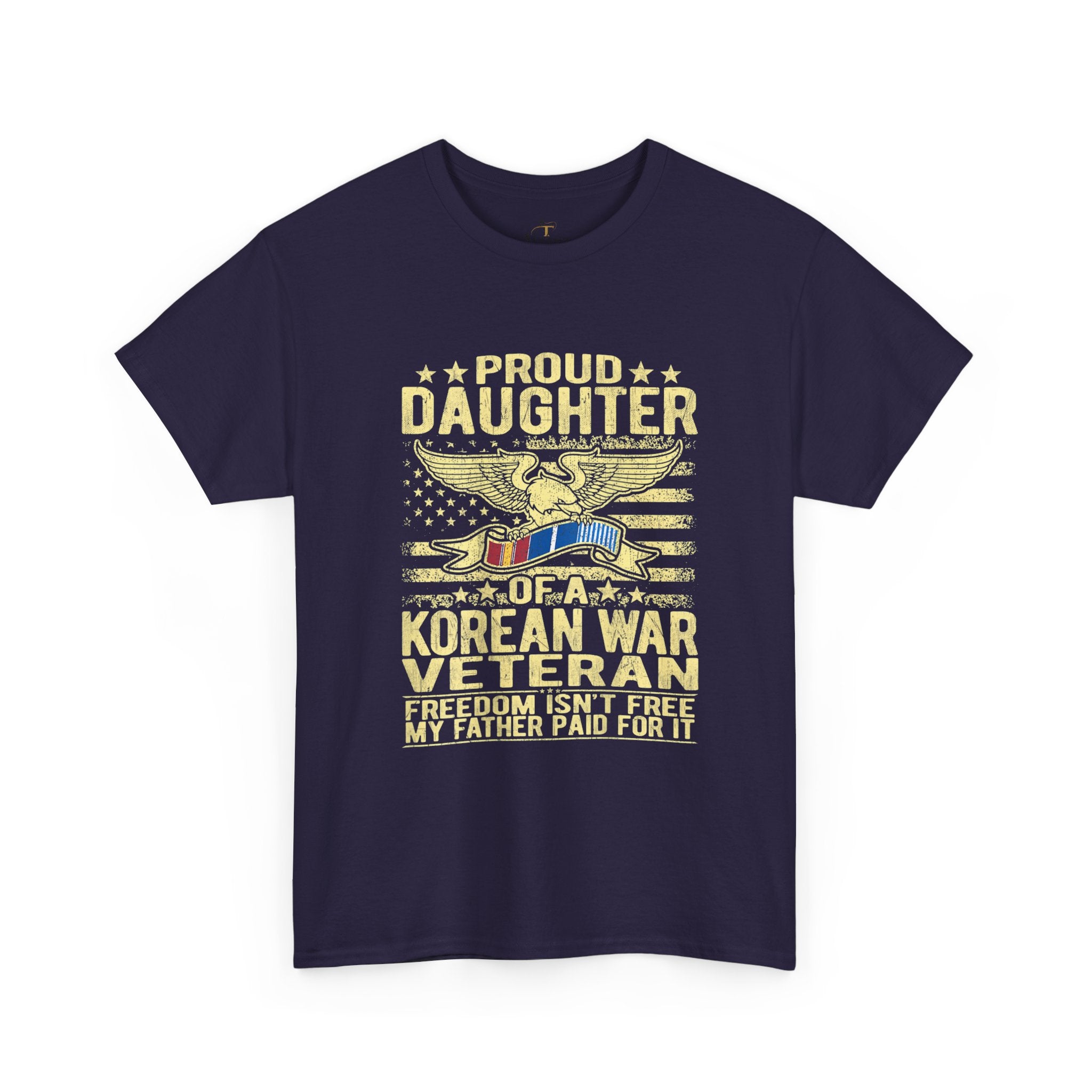 Unisex Heavy Cotton Tee Proud Daughter of a Korean War Veteran