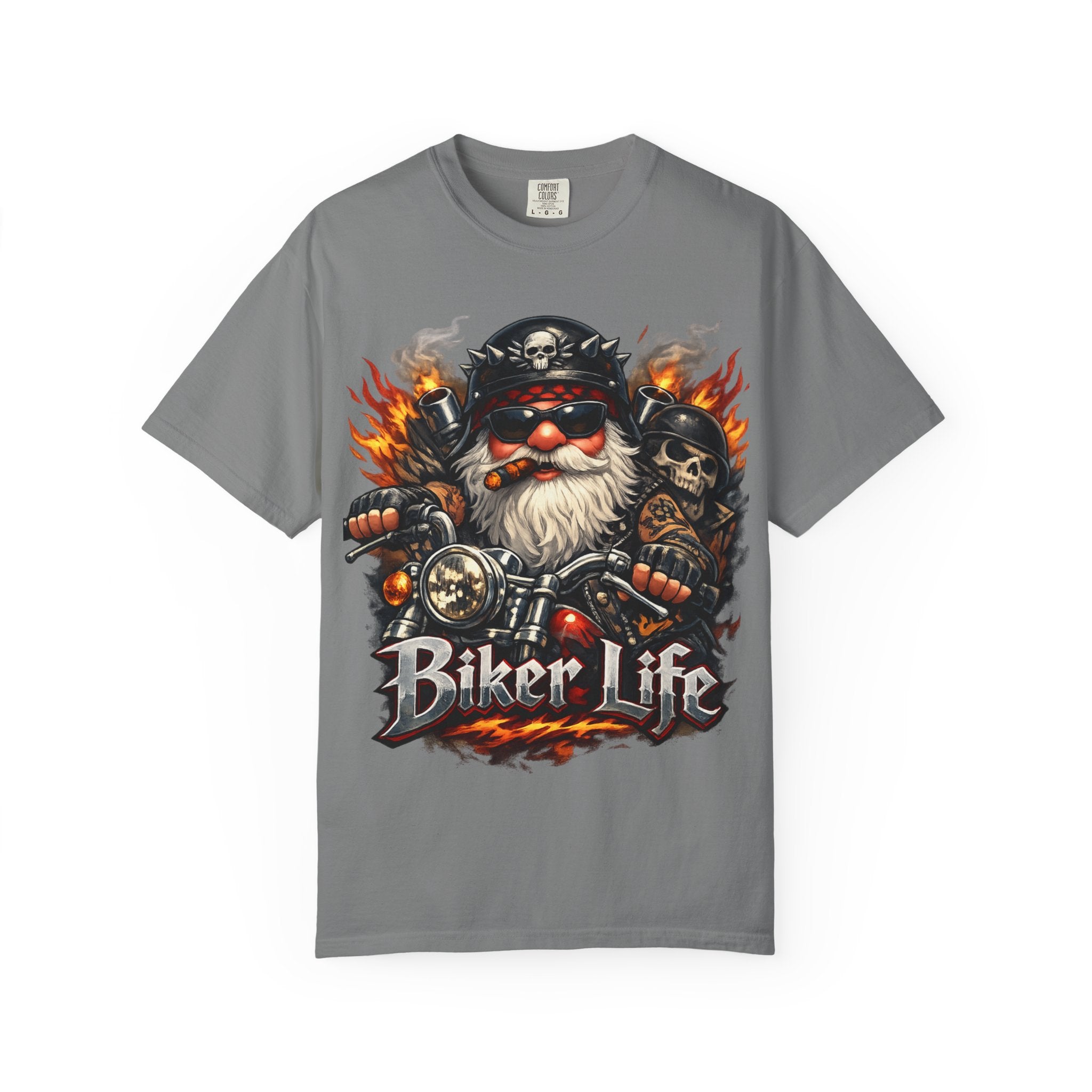 Biker Life T-Shirt — Vintage Gnome Motorcycle Graphic Tee