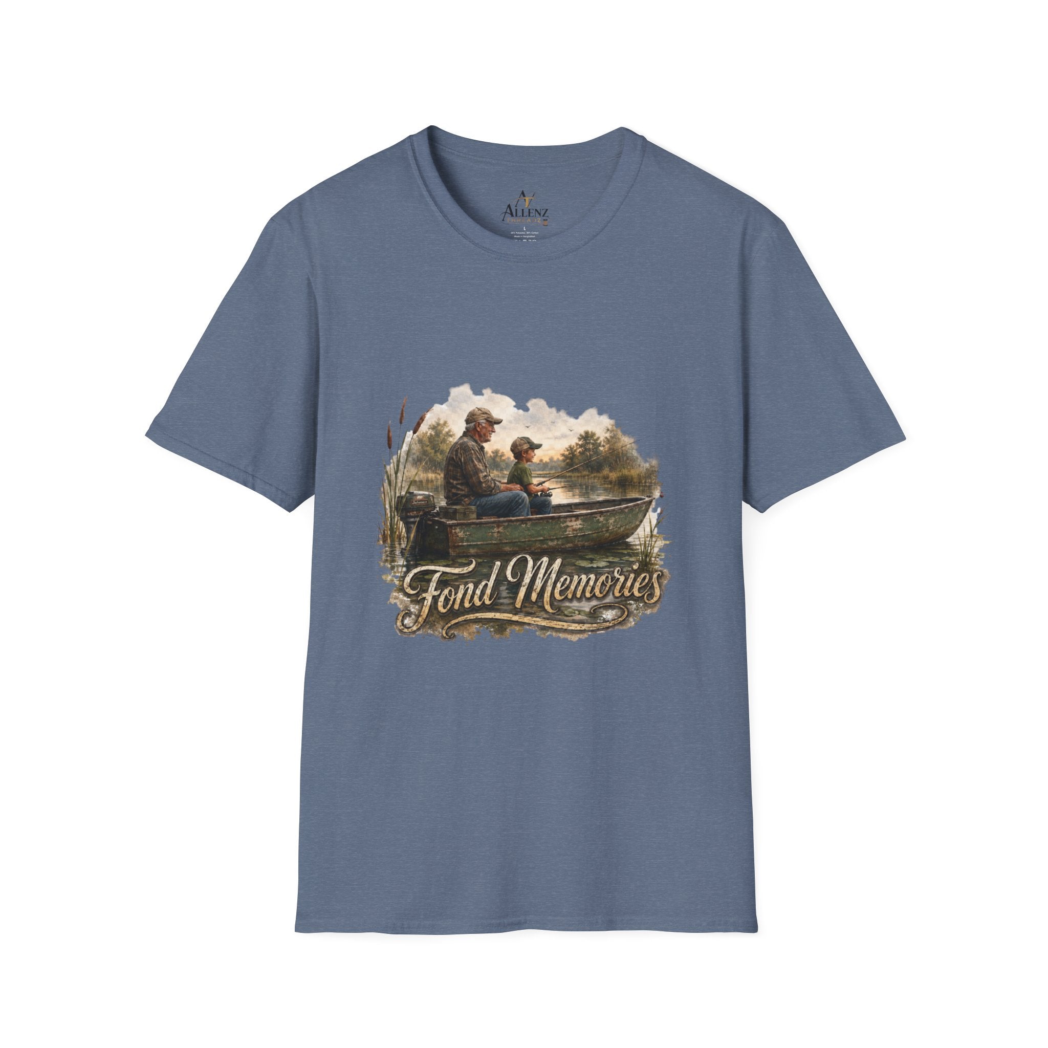 Grandpa and Grandson Fishing Unisex Softstyle T-Shirt