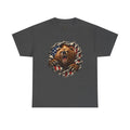 Unisex Heavy Cotton Tee-bear coming out of the American flag