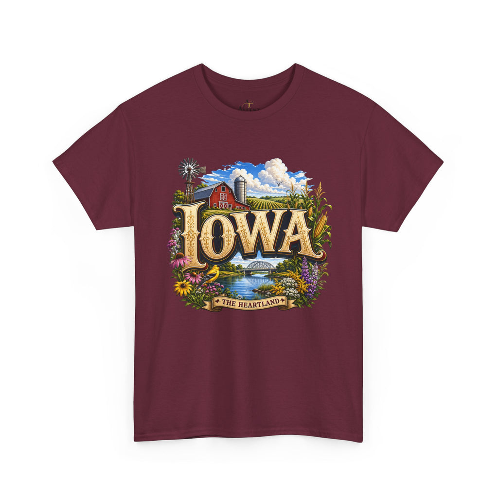 Unisex Heavy Cotton Tee 🌽 Iowa – America’s Heartland at Its Finest 🌽