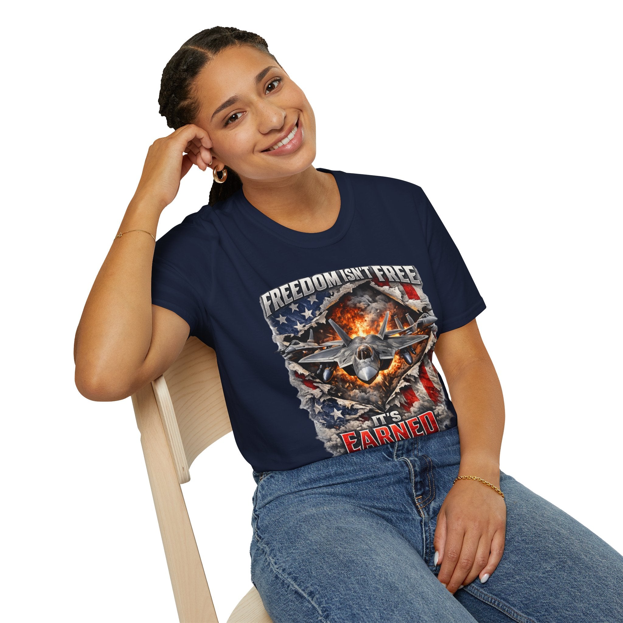 Unisex Softstyle T-Shirt- Freedom isn't free it's earned