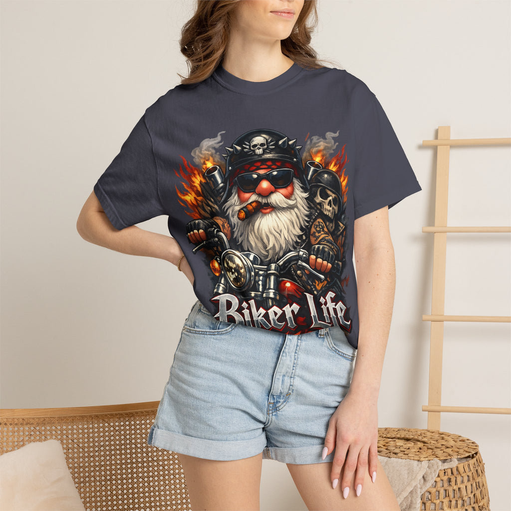 Biker Life T-Shirt — Vintage Gnome Motorcycle Graphic Tee