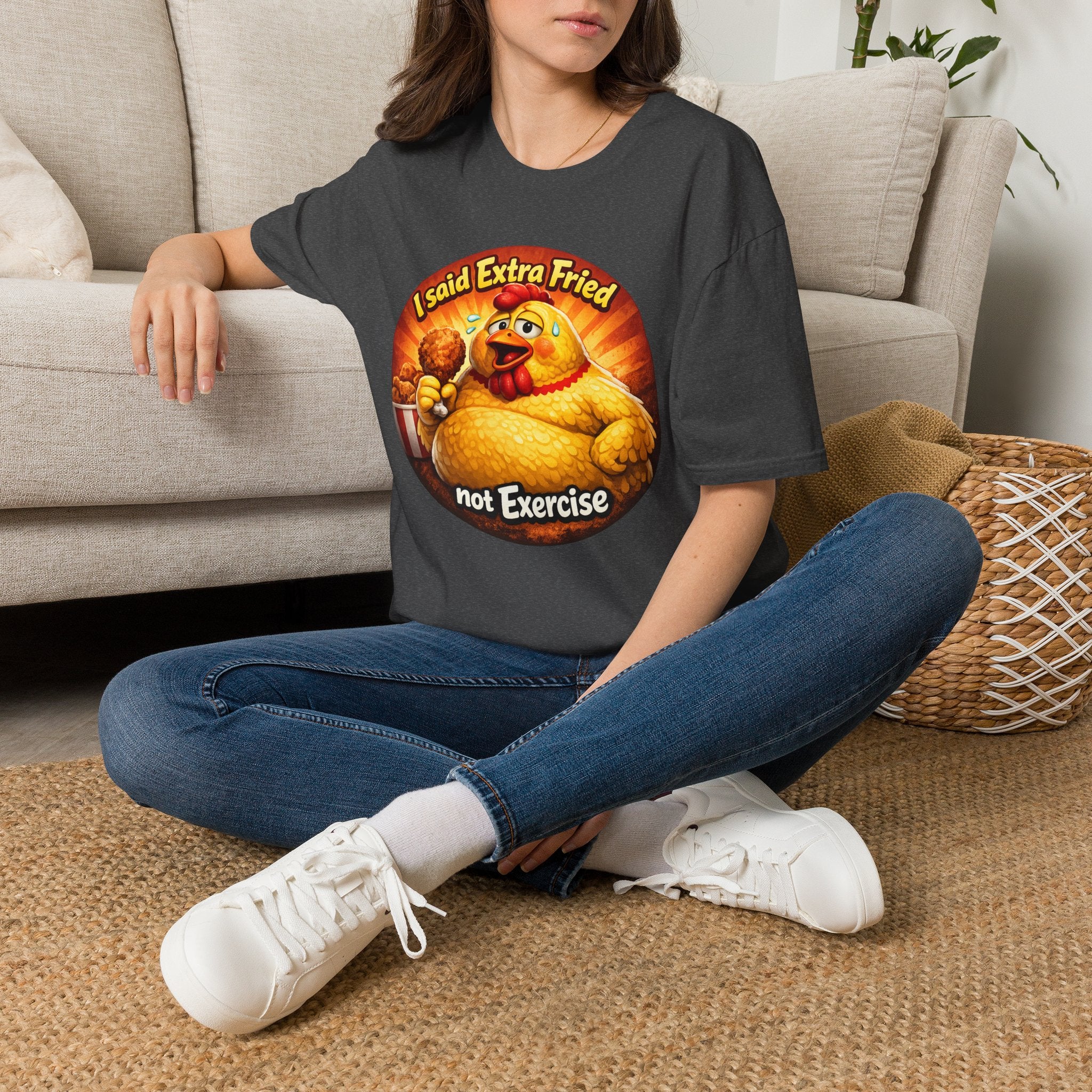 🍗 “I Said Extra Fried, Not Exercise!” 🍗